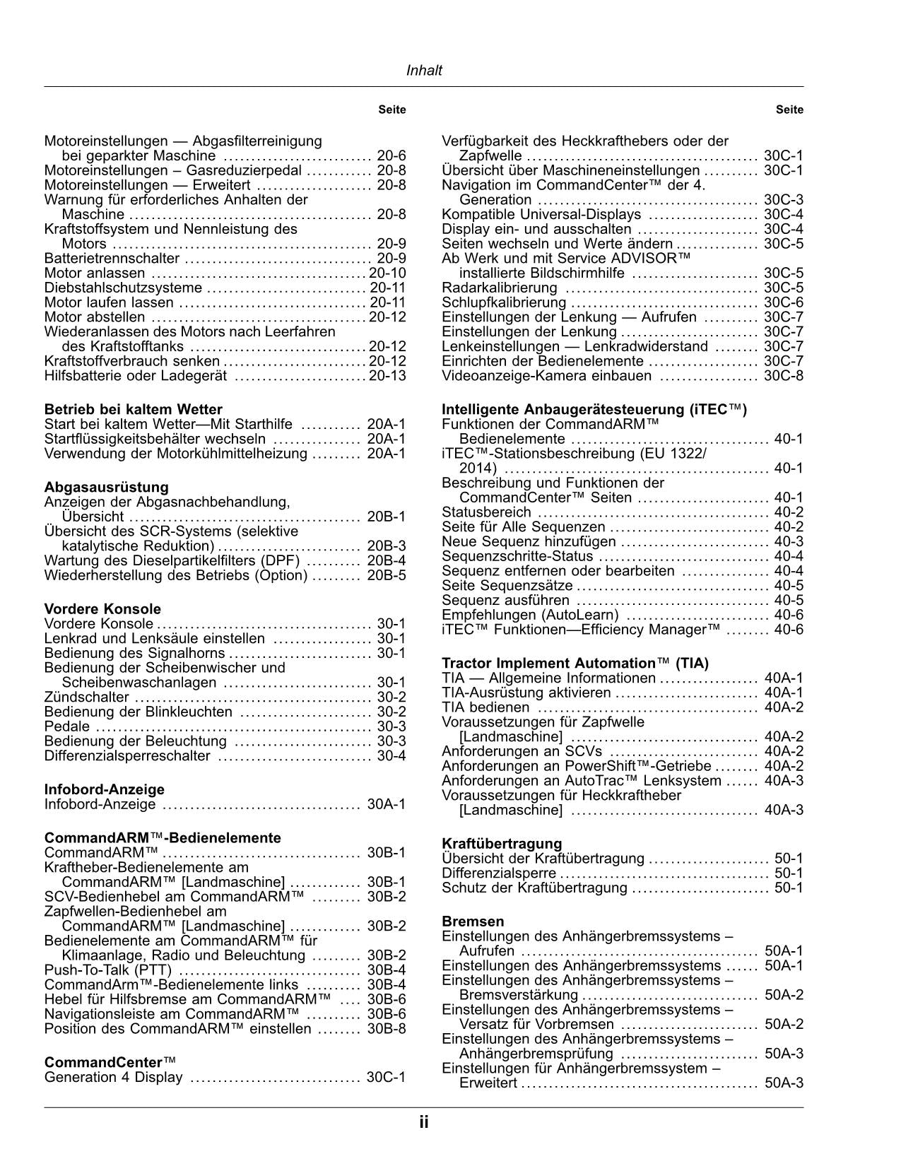 JOHN DEERE 9RX 540 490 590 640 SCRAPER TRAKTOR BETRIEBSANLEITUNG