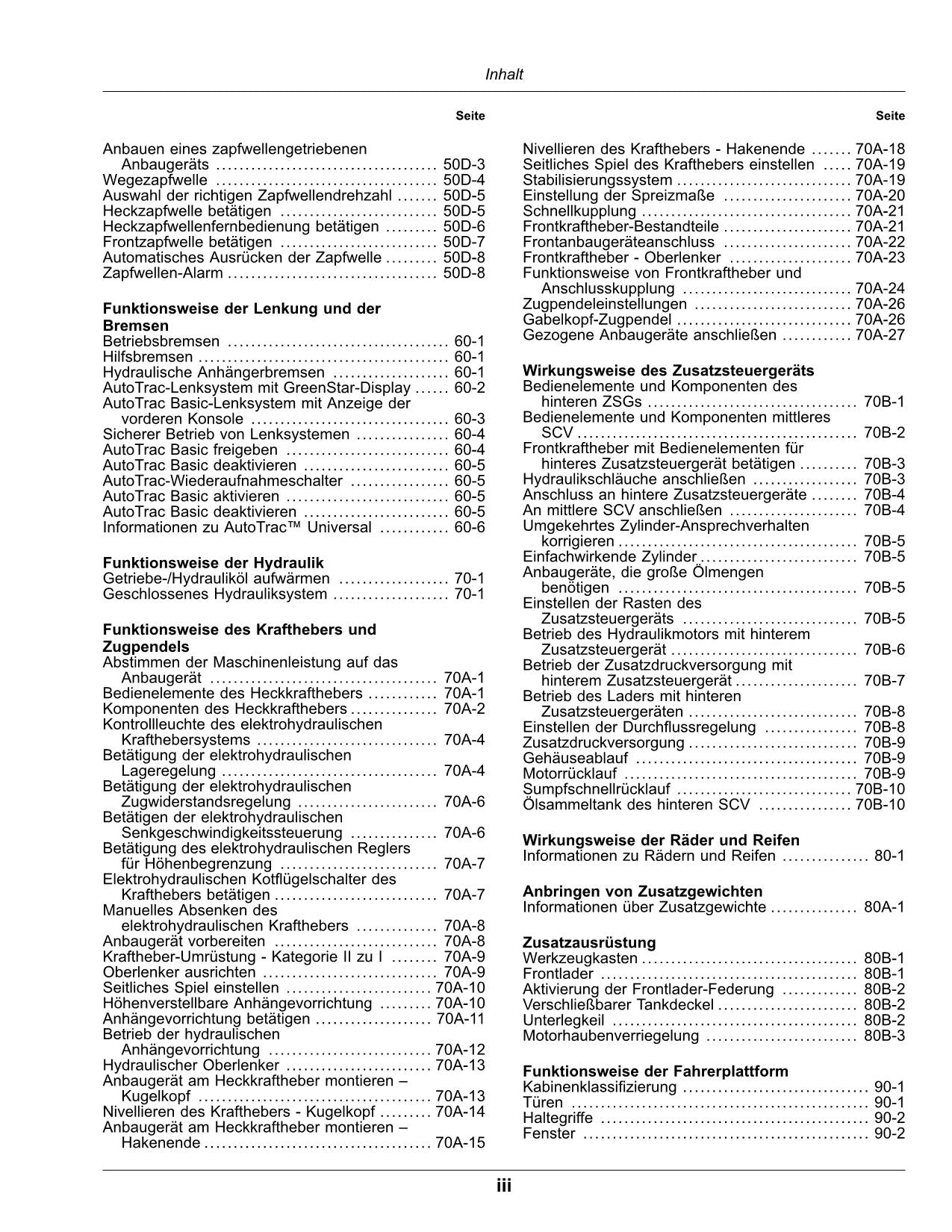 JOHN DEERE 5120ML 5130ML 5105ML TRAKTOR BETRIEBSANLEITUNG