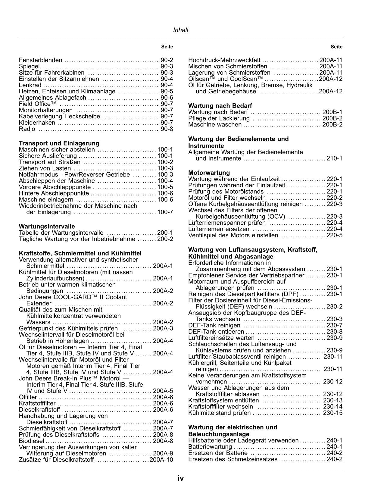 JOHN DEERE 5120ML 5130ML 5105ML TRAKTOR BETRIEBSANLEITUNG