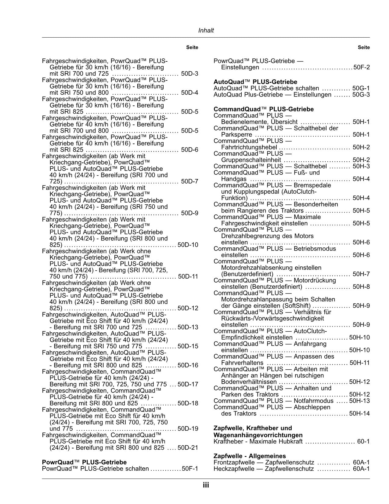 JOHN DEERE 6095MC 6105MC 6115MC 6095RC 6105RC 6115RC TRAKTOR BETRIEBSANLEITUNG