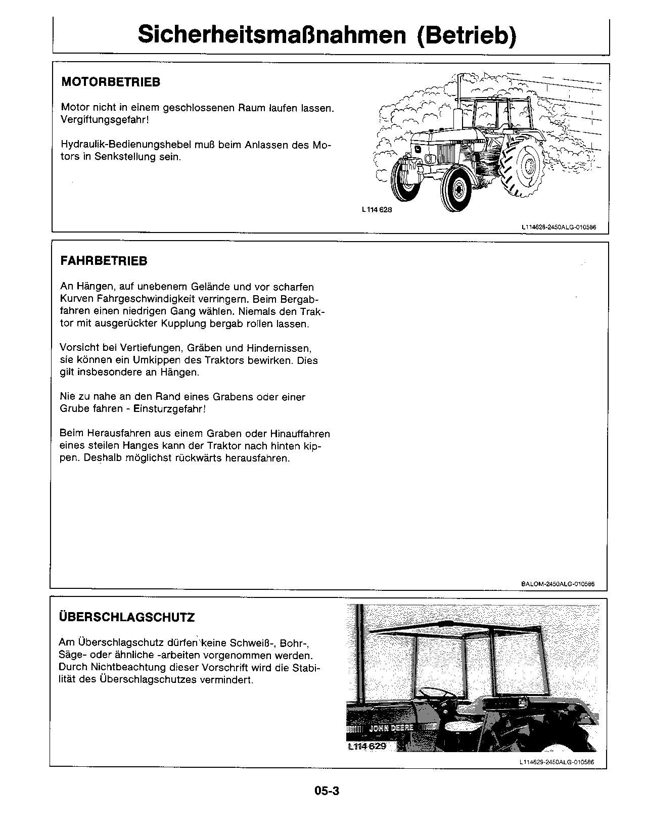 JOHN DEERE 1350 TRAKTOR BETRIEBSANLEITUNG#1