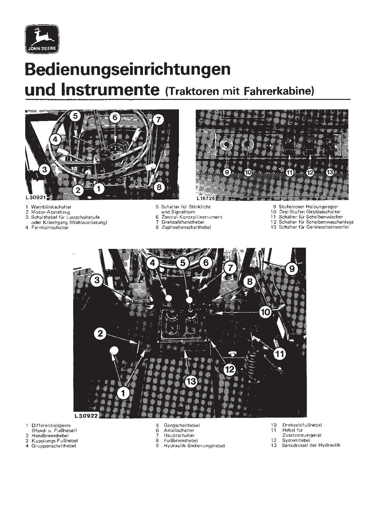 JOHN DEERE 1640 1840 2040 TRAKTOR BETRIEBSANLEITUNG