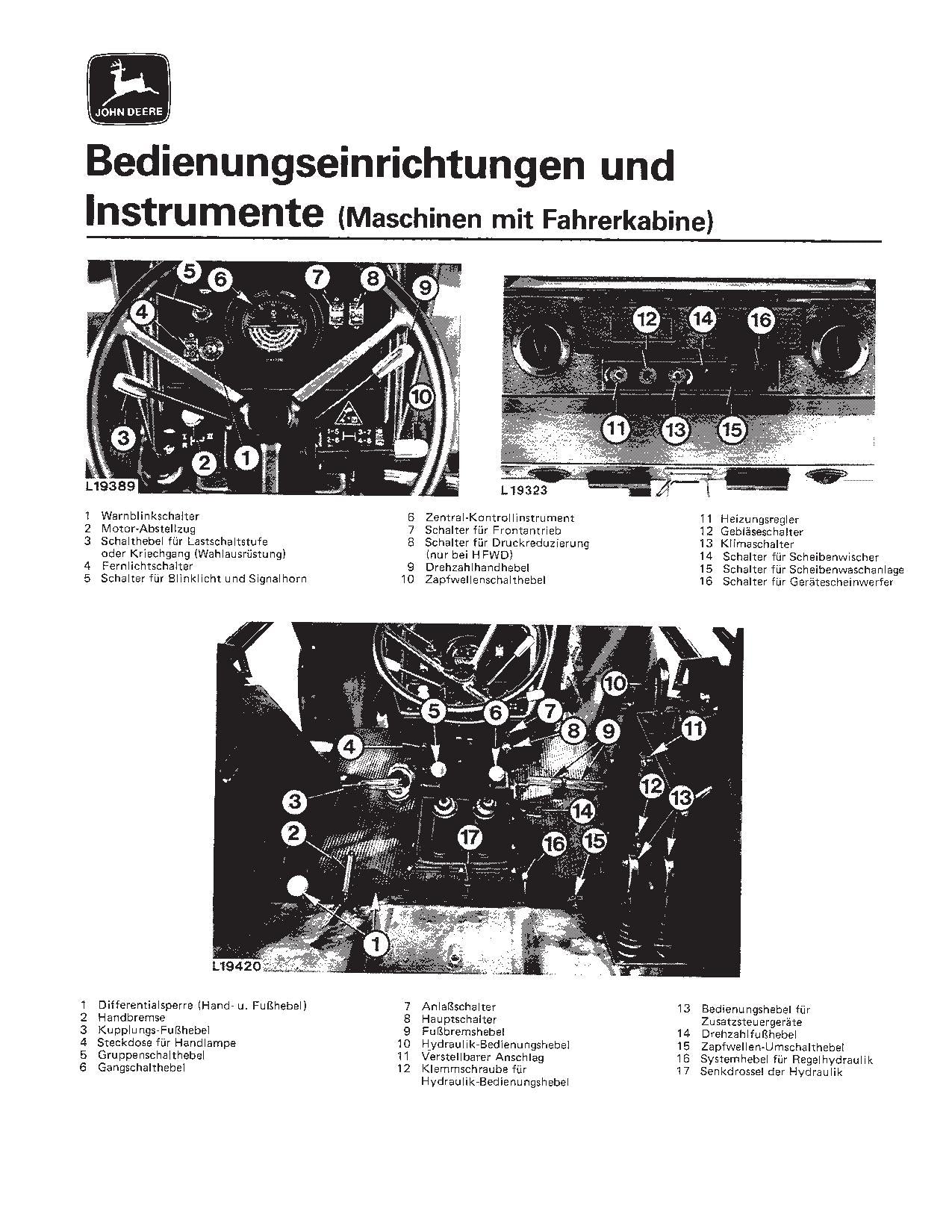 JOHN DEERE 3040 3140 TRAKTOR BETRIEBSANLEITUNG #1