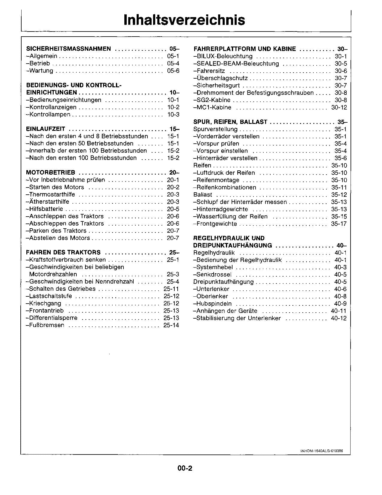 JOHN DEERE 1640 2040 2040S TRAKTOR BETRIEBSANLEITUNG #2