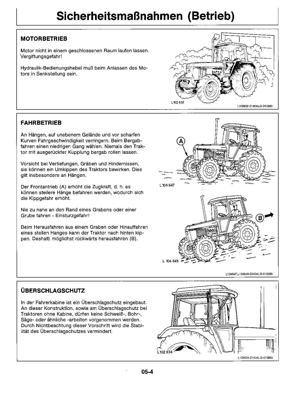 JOHN DEERE 1640 2040 2040S TRAKTOR BETRIEBSANLEITUNG #2