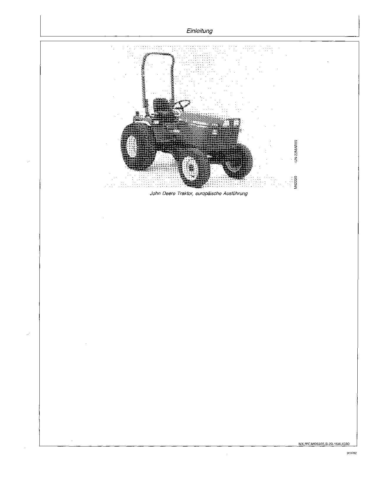 JOHN DEERE 755 855 955 TRAKTOR BETRIEBSANLEITUNG