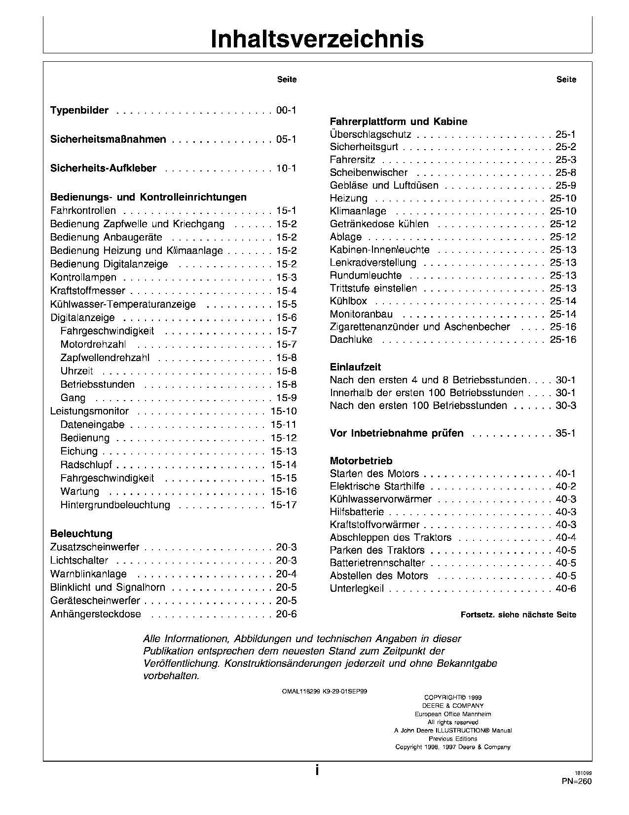 JOHN DEERE 6510 6610 6810 6910 TRAKTOR BETRIEBSANLEITUNG #3