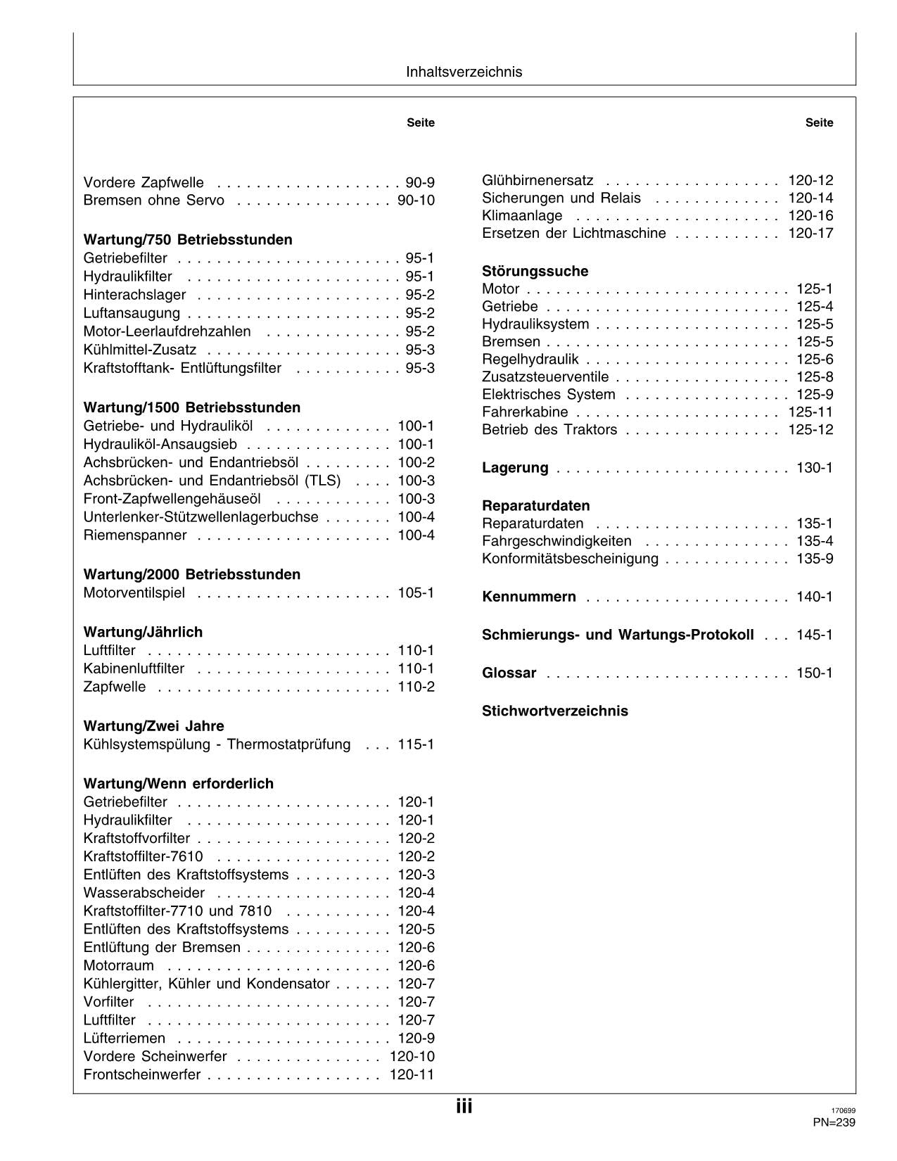 JOHN DEERE 7610 7710 7810 TRAKTOR BETRIEBSANLEITUNG #1