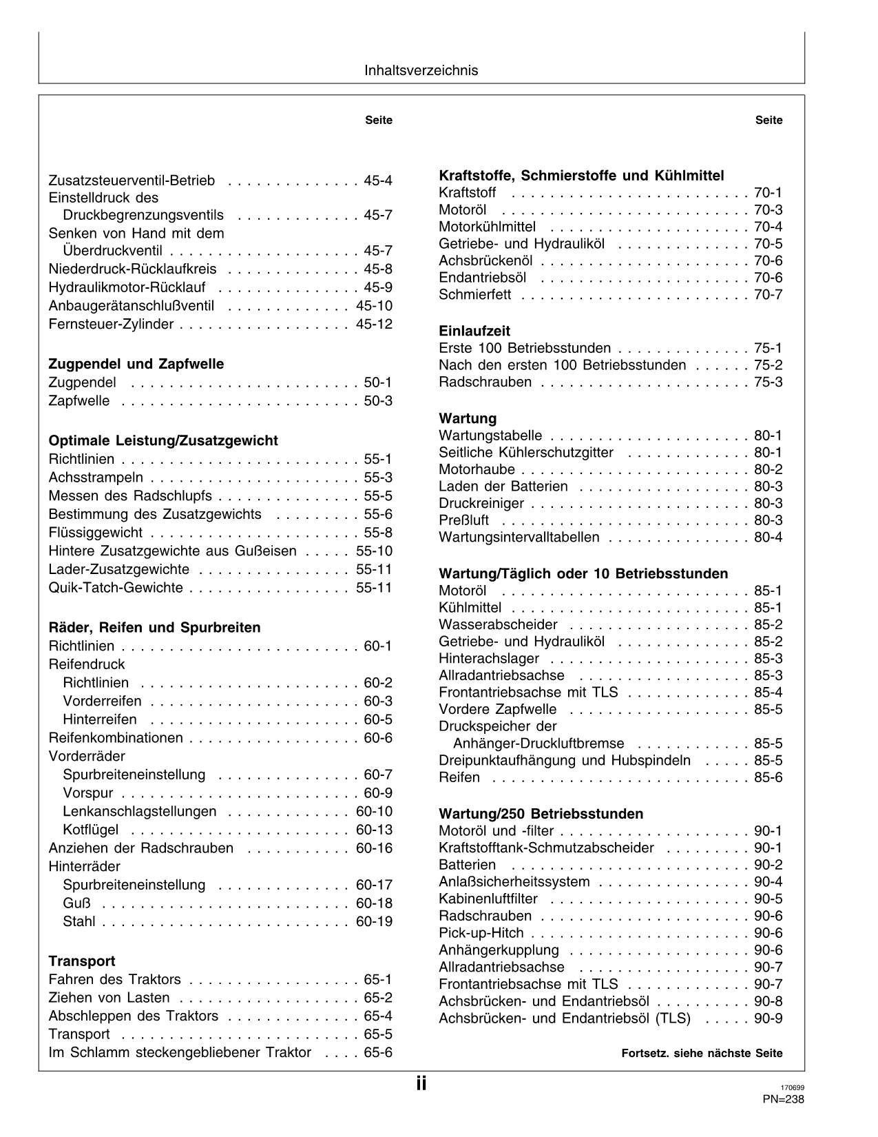 JOHN DEERE 7610 7710 7810 TRAKTOR BETRIEBSANLEITUNG #1