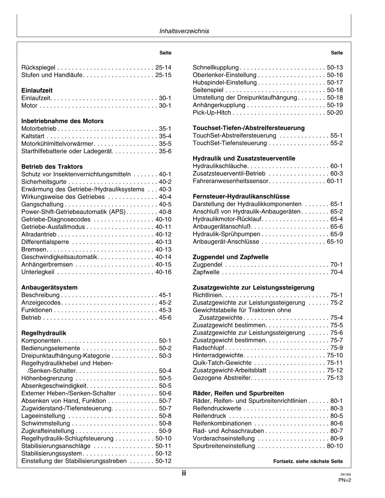 JOHN DEERE 8110 8210 8310 8410 TRAKTOR BETRIEBSANLEITUNG #2