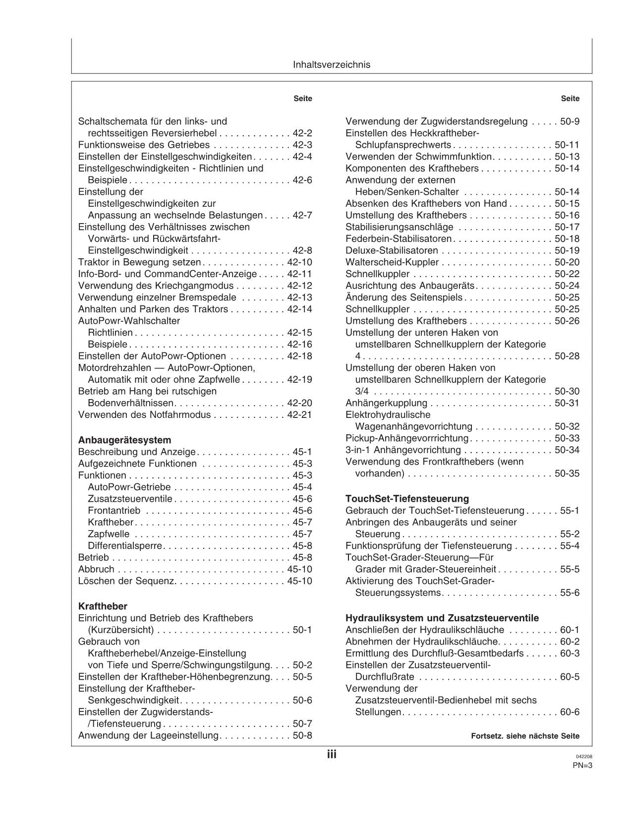 JOHN DEERE 8130 8230 8330 8430 8530 TRAKTOR BETRIEBSANLEITUNG #1