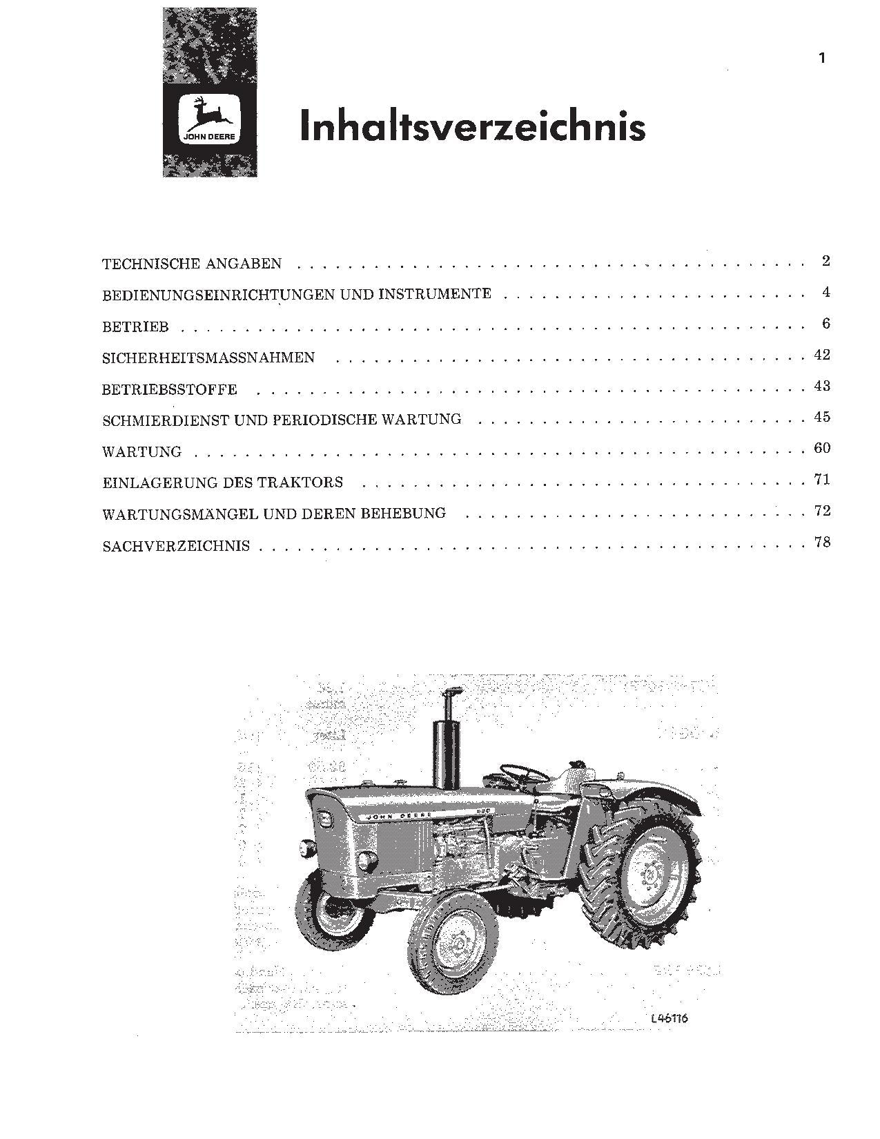 JOHN DEERE 820 TRAKTOR BETRIEBSANLEITUNG#1