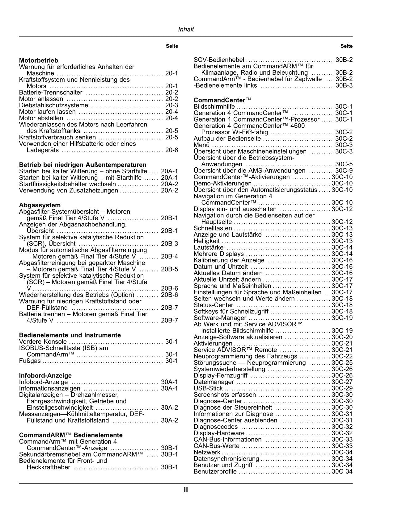 JOHN DEERE 8345R 8370R 8400R TRAKTOR BETRIEBSANLEITUNG 140001-