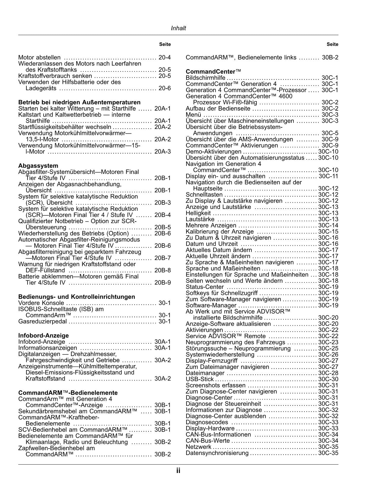 JOHN DEERE 9470RX 9520RX 9570RX 9620RX TRAKTOR BETRIEBSANLEITUNG #1