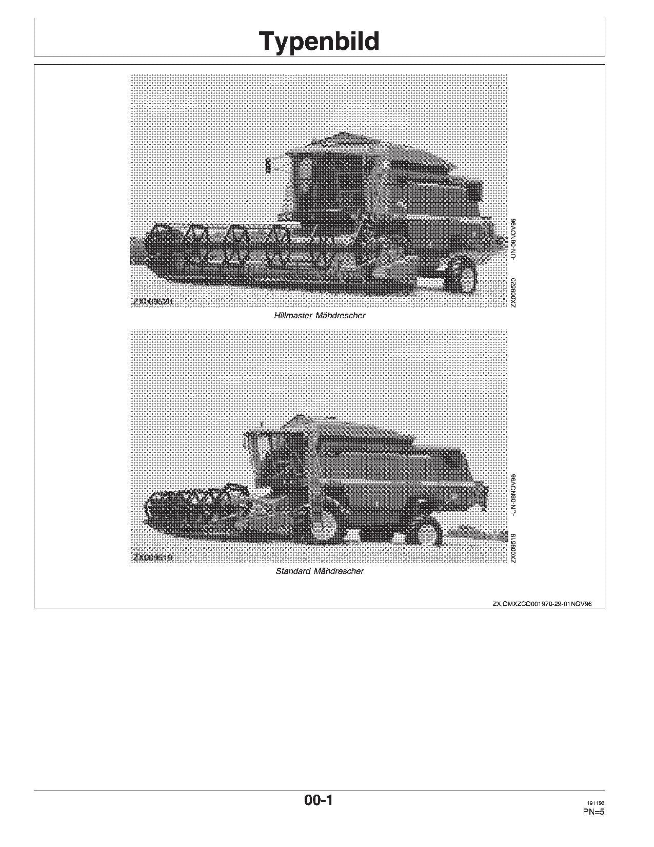 John Deere 2254 2256 2258 2264 2266 Mähdrescher betriebsanleitung Ser. 0-067677