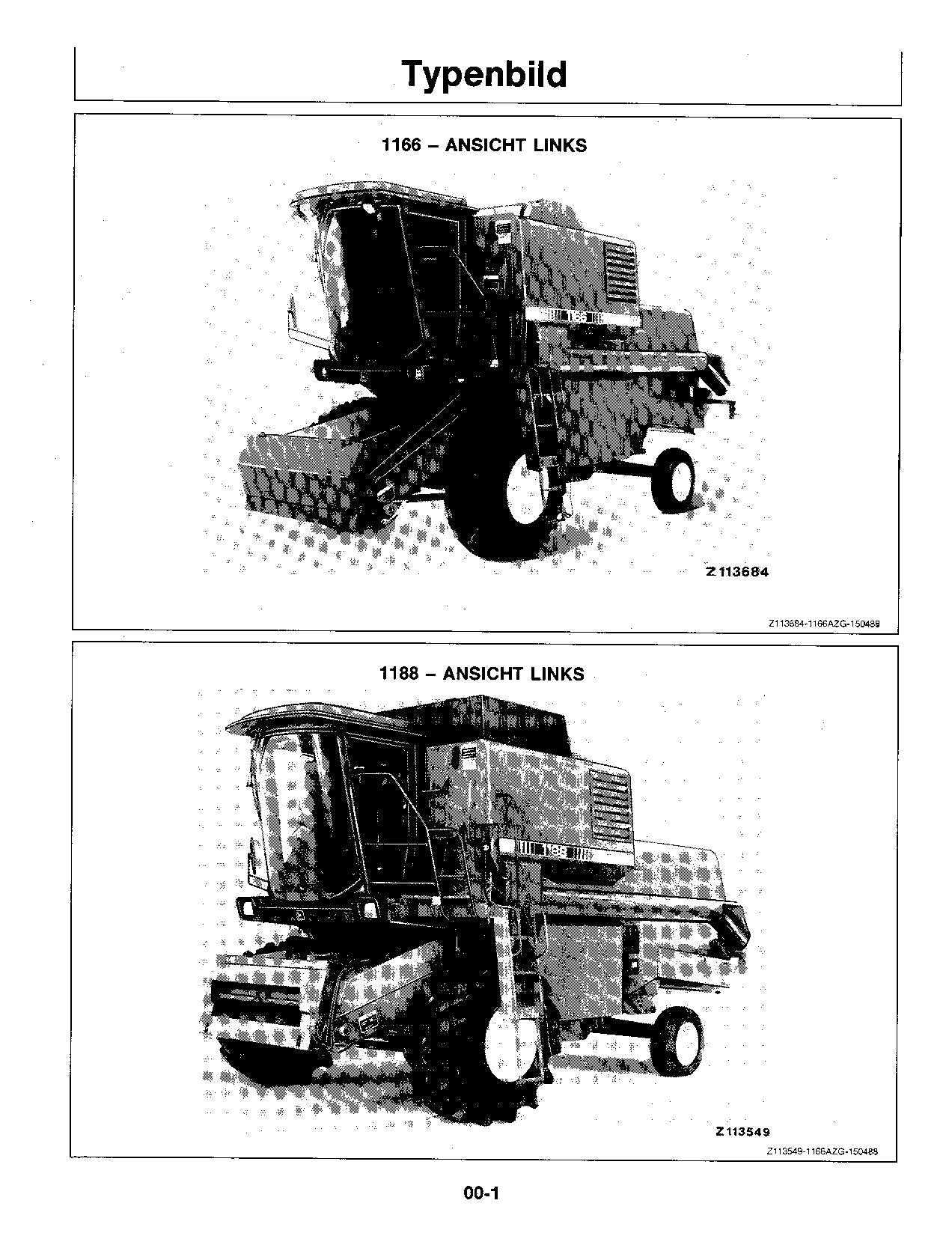 John Deere 1166 1174 1177 1188 Mähdrescher betriebsanleitung