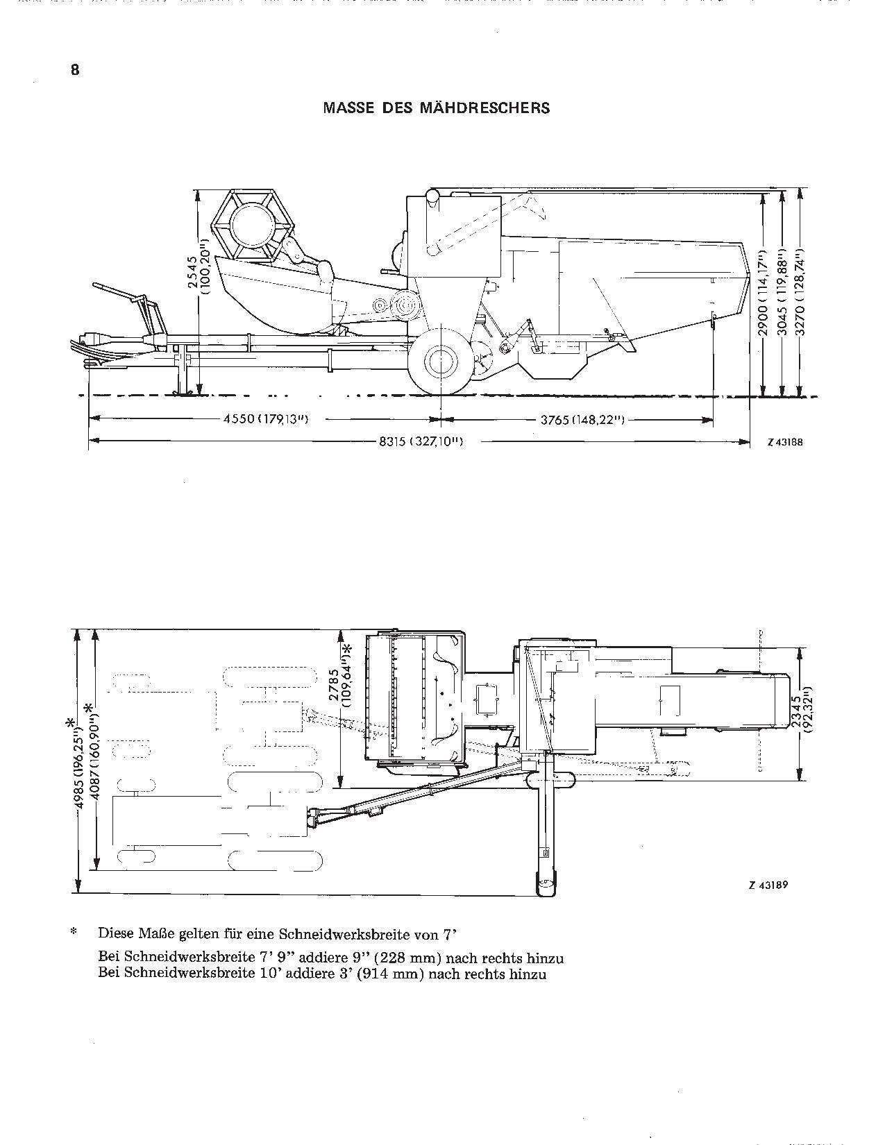 John Deere 360 Mähdrescher betriebsanleitung