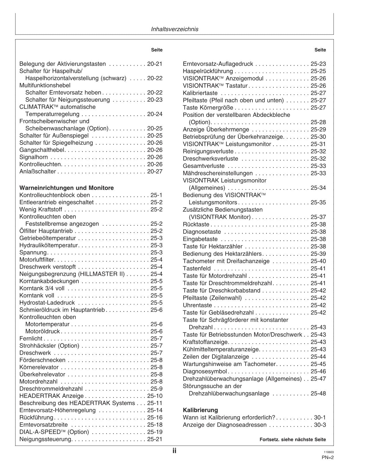 John Deere 9540 9560 9580 9640 9660 9680 Mähdrescher Betriebsanleitung