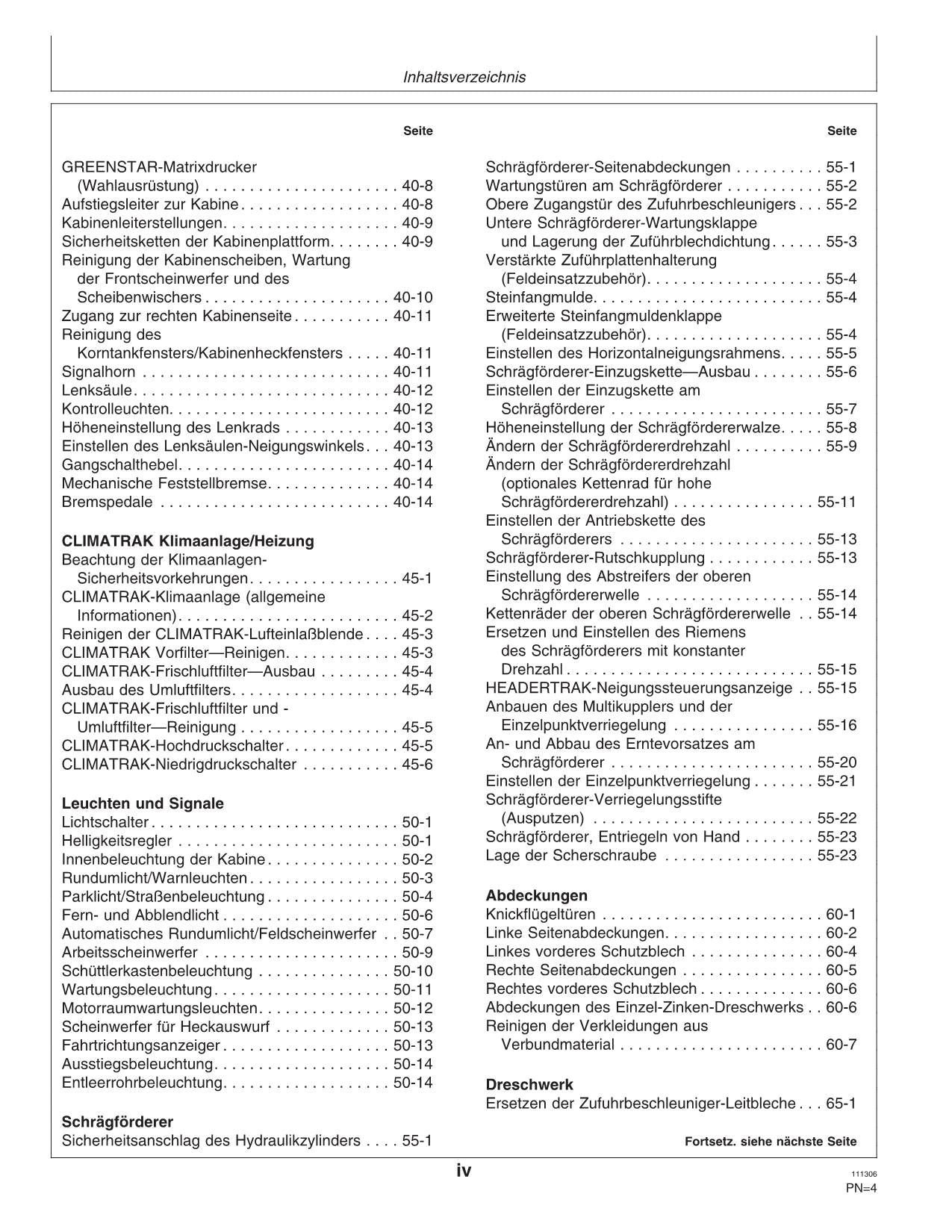 John Deere 9880I STS Mähdrescher Betriebsanleitung #3