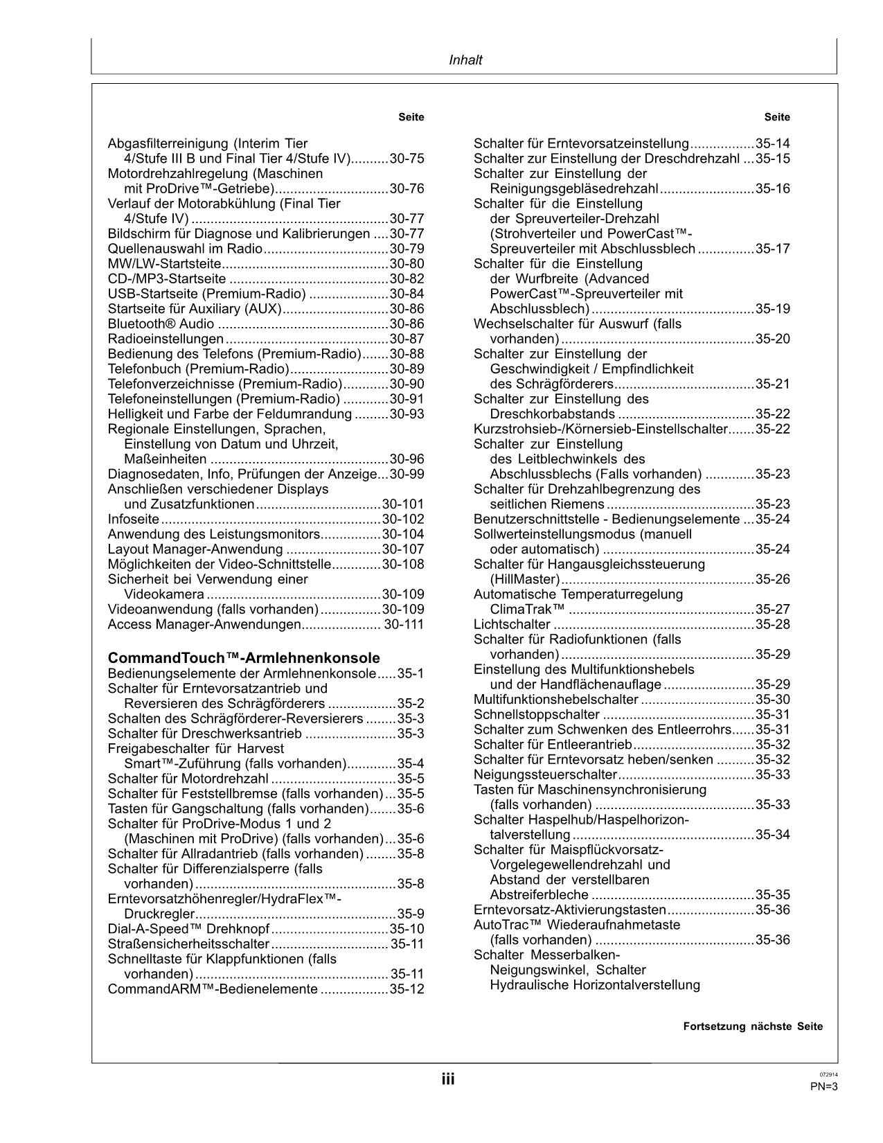 John Deere S660 S670 S680 S685 S690 Mähdrescher betriebsanleitung