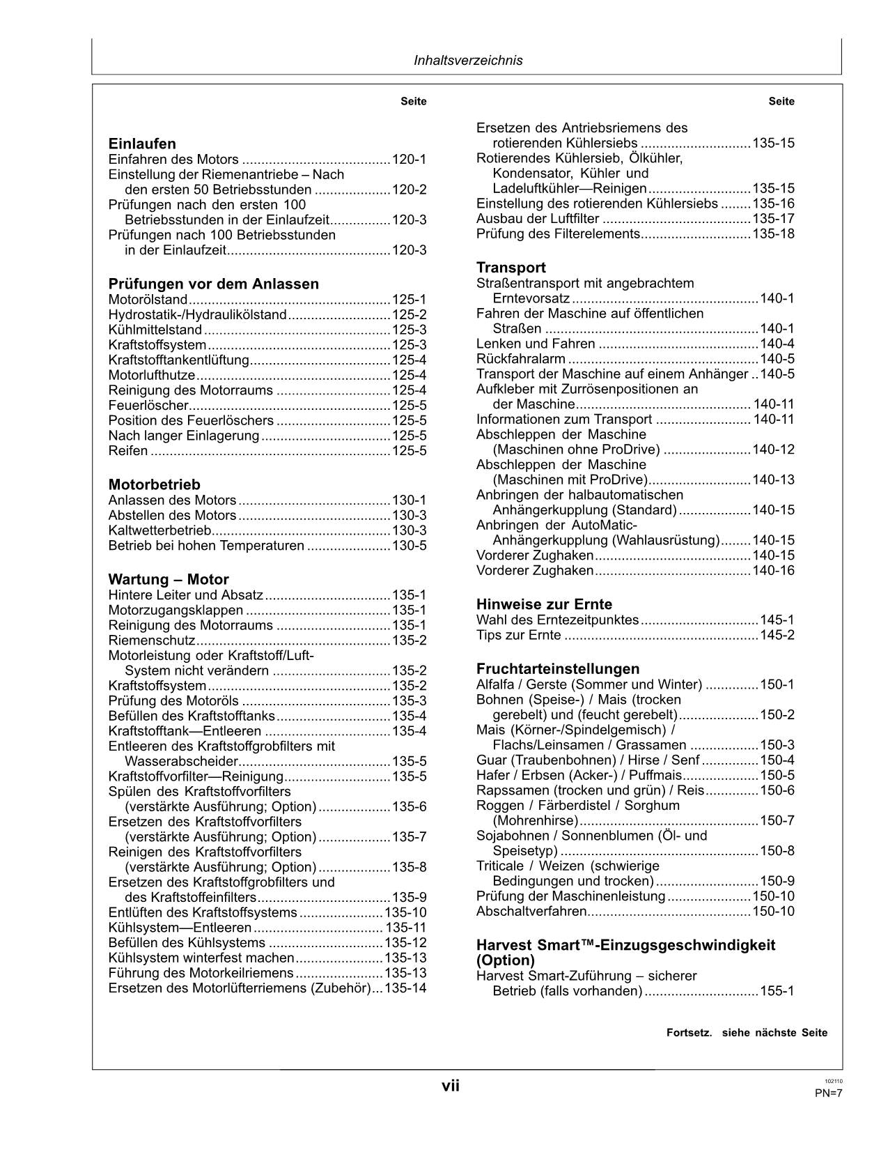 John Deere S690 Mähdrescher betriebsanleitung #5