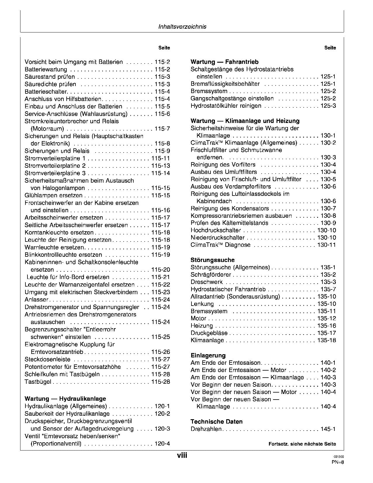 John Deere CTS Mähdrescher betriebsanleitung #3