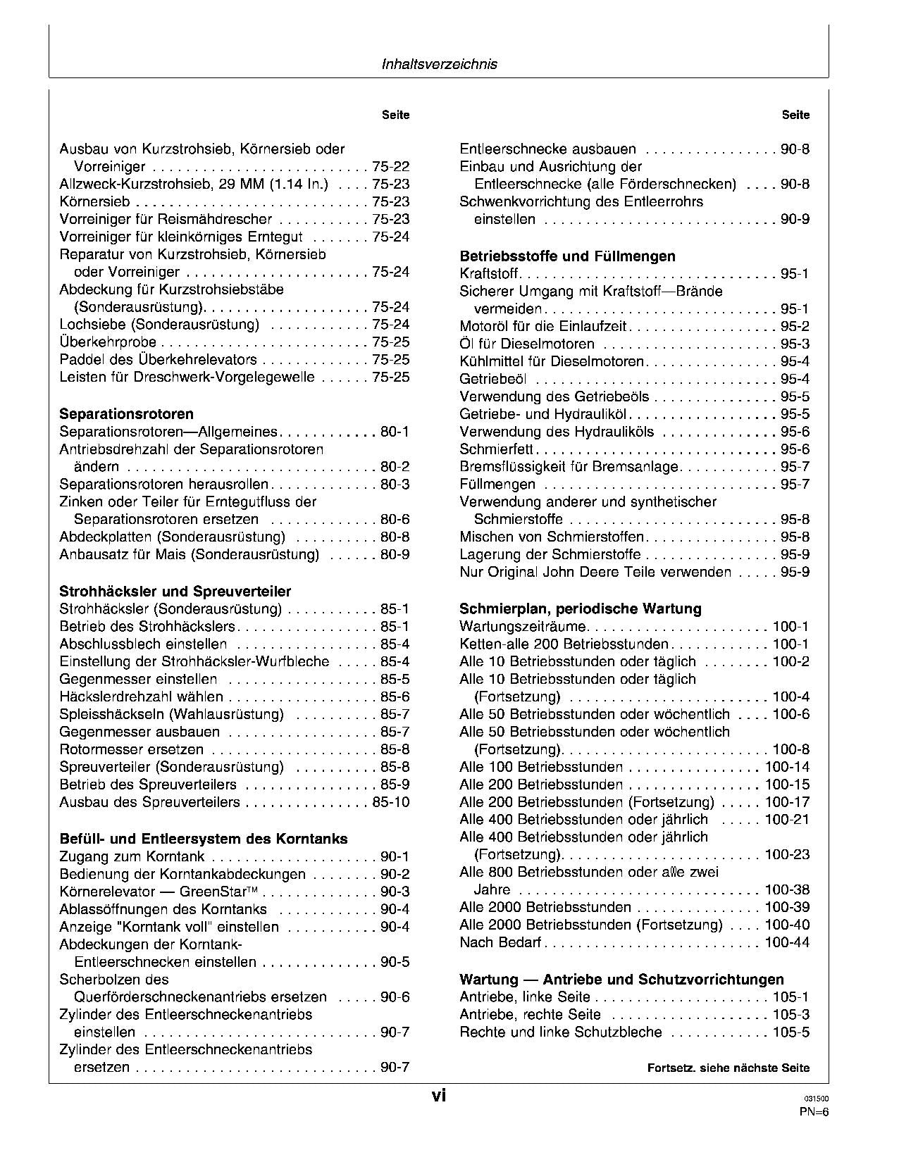 John Deere CTS Mähdrescher betriebsanleitung #3