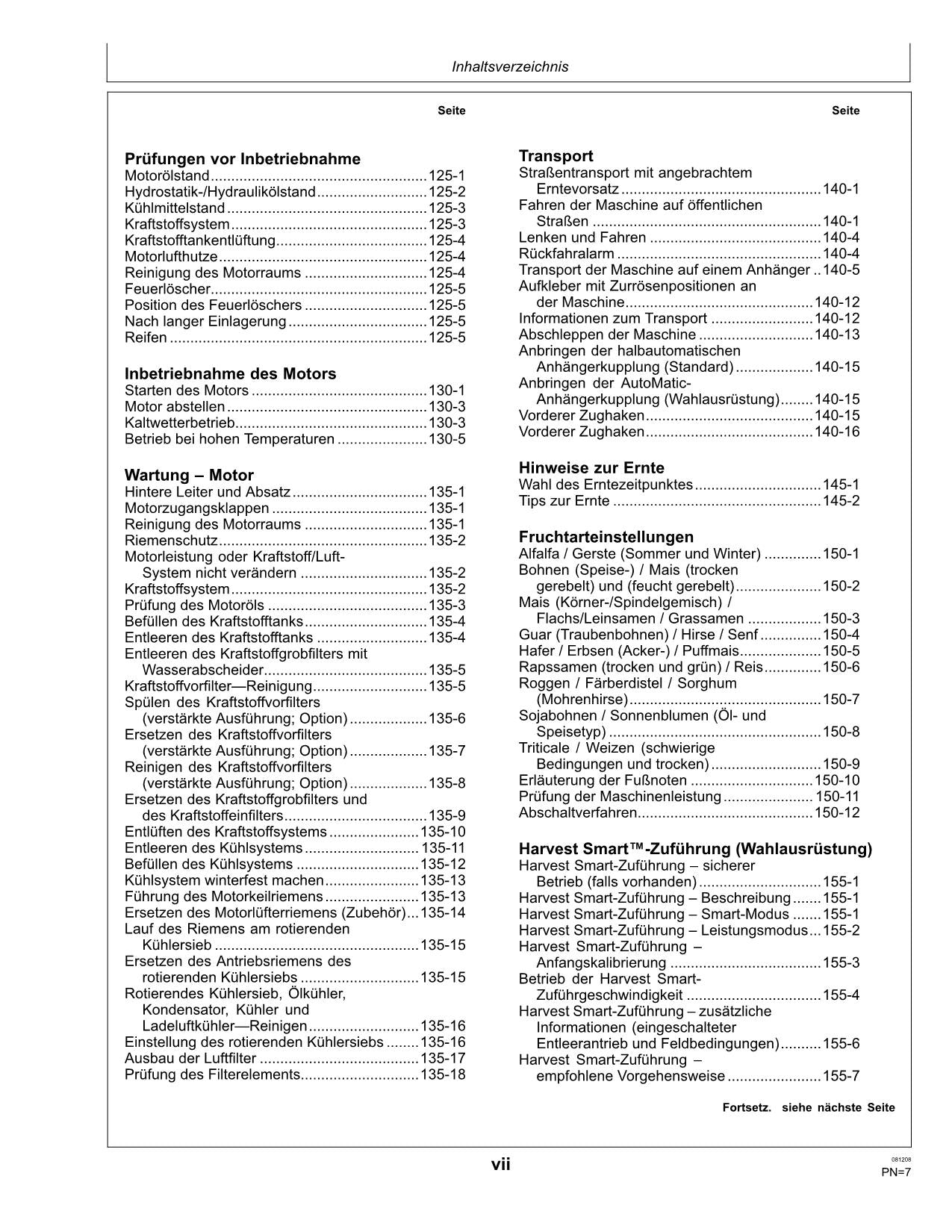 John Deere S690 Mähdrescher betriebsanleitung #3