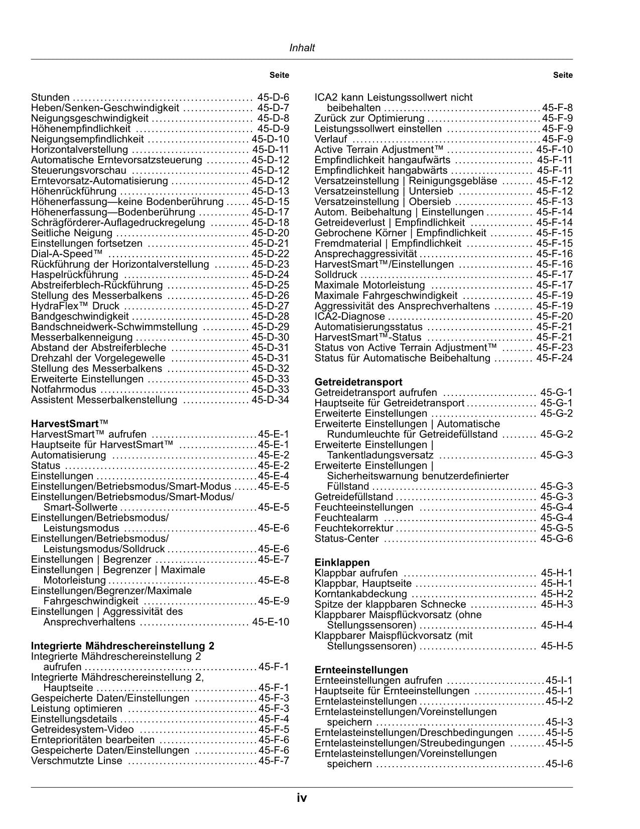 John Deere S760 S770 S780 S785 S790 Mähdrescher betriebsanleitung 115000-