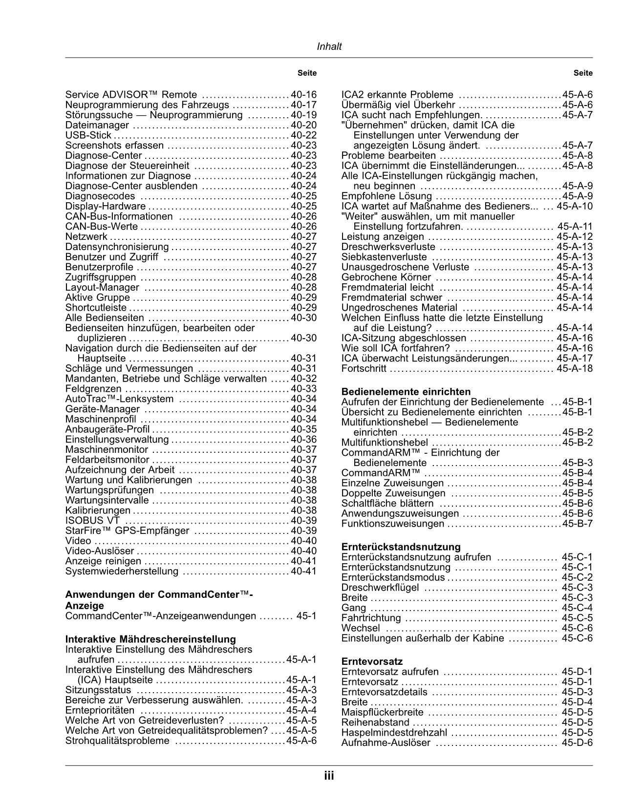 John Deere S760 S770 S780 S785 S790 Mähdrescher betriebsanleitung 115000-