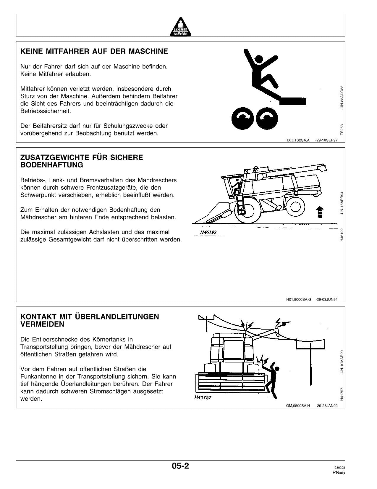 John Deere CTS Mähdrescher betriebsanleitung #1