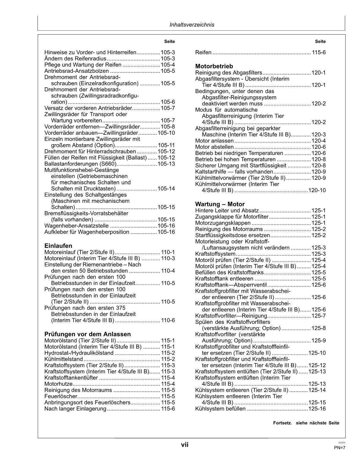 John Deere S660 STS Mähdrescher betriebsanleitung