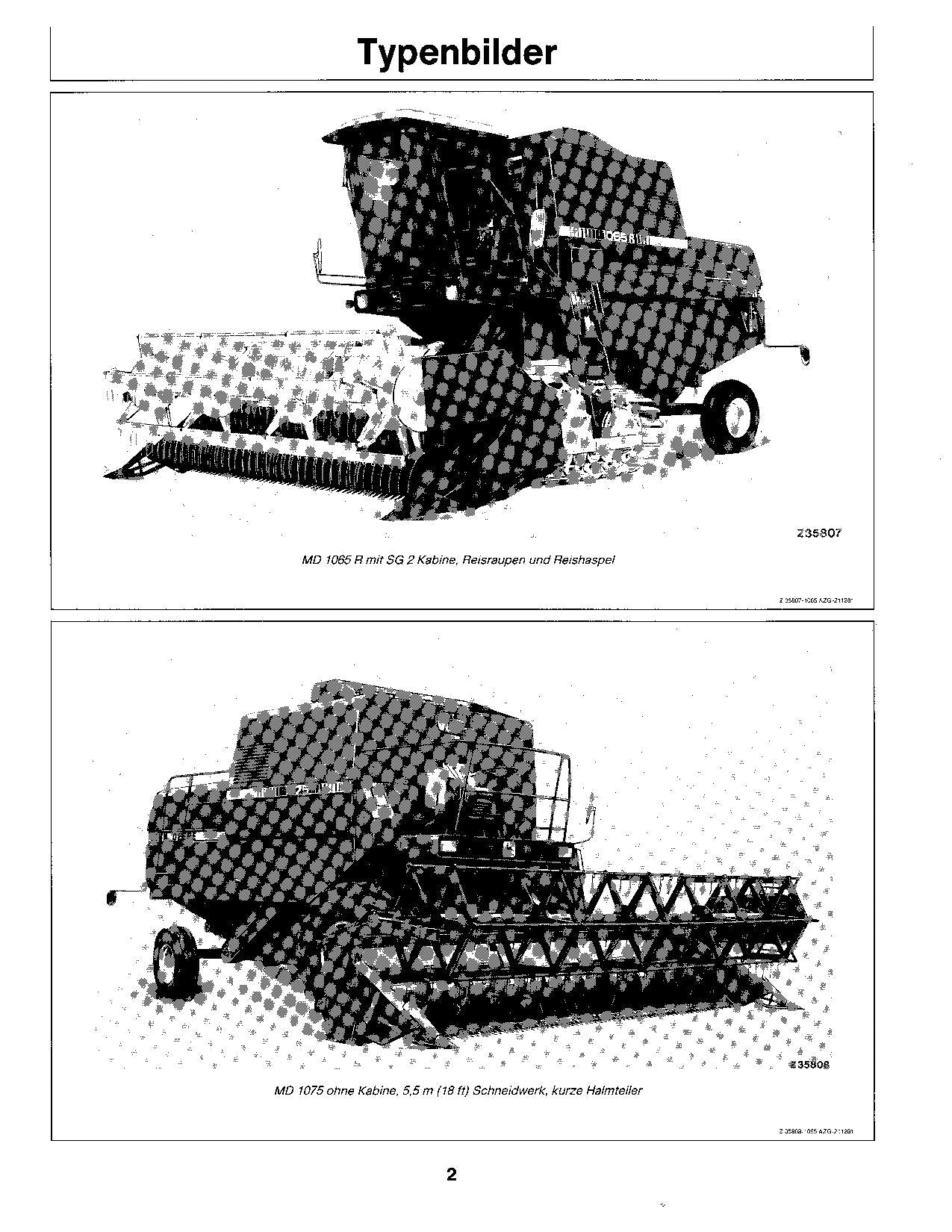 John Deere 1065 1075 1085 Mähdrescher betriebsanleitung ser.000001-041200