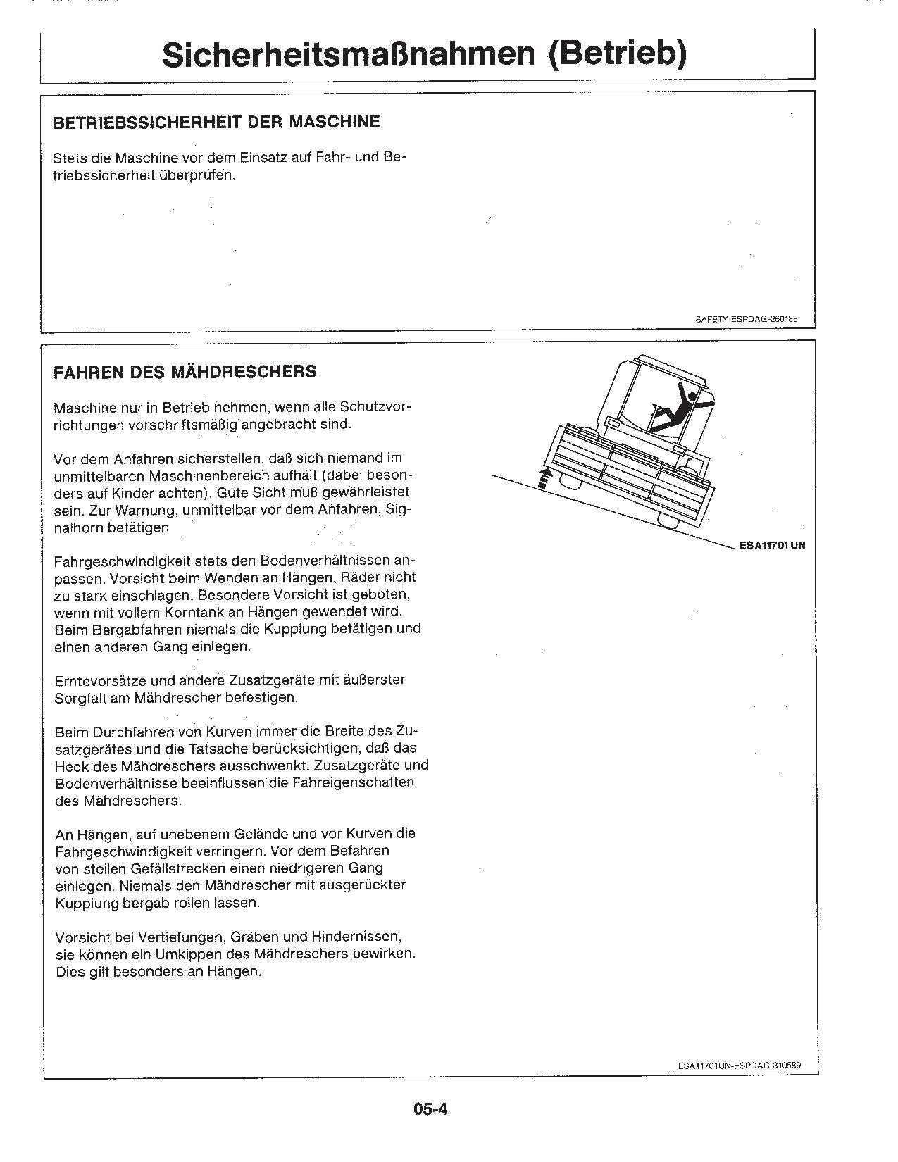 John Deere 1155 1157 1158 Mähdrescher Betriebsanleitung OMZ91970