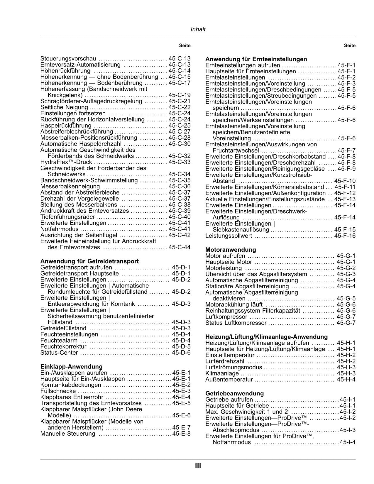 John Deere S760 S770 S780 S785 S790 Mähdrescher Betriebsanleitung