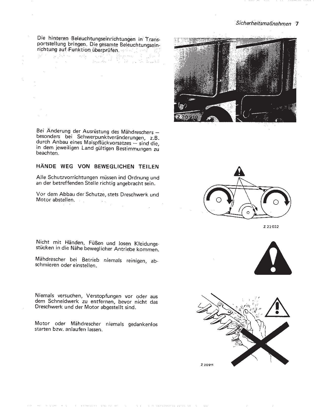 John Deere 975 985 Mähdrescher Betriebsanleitung