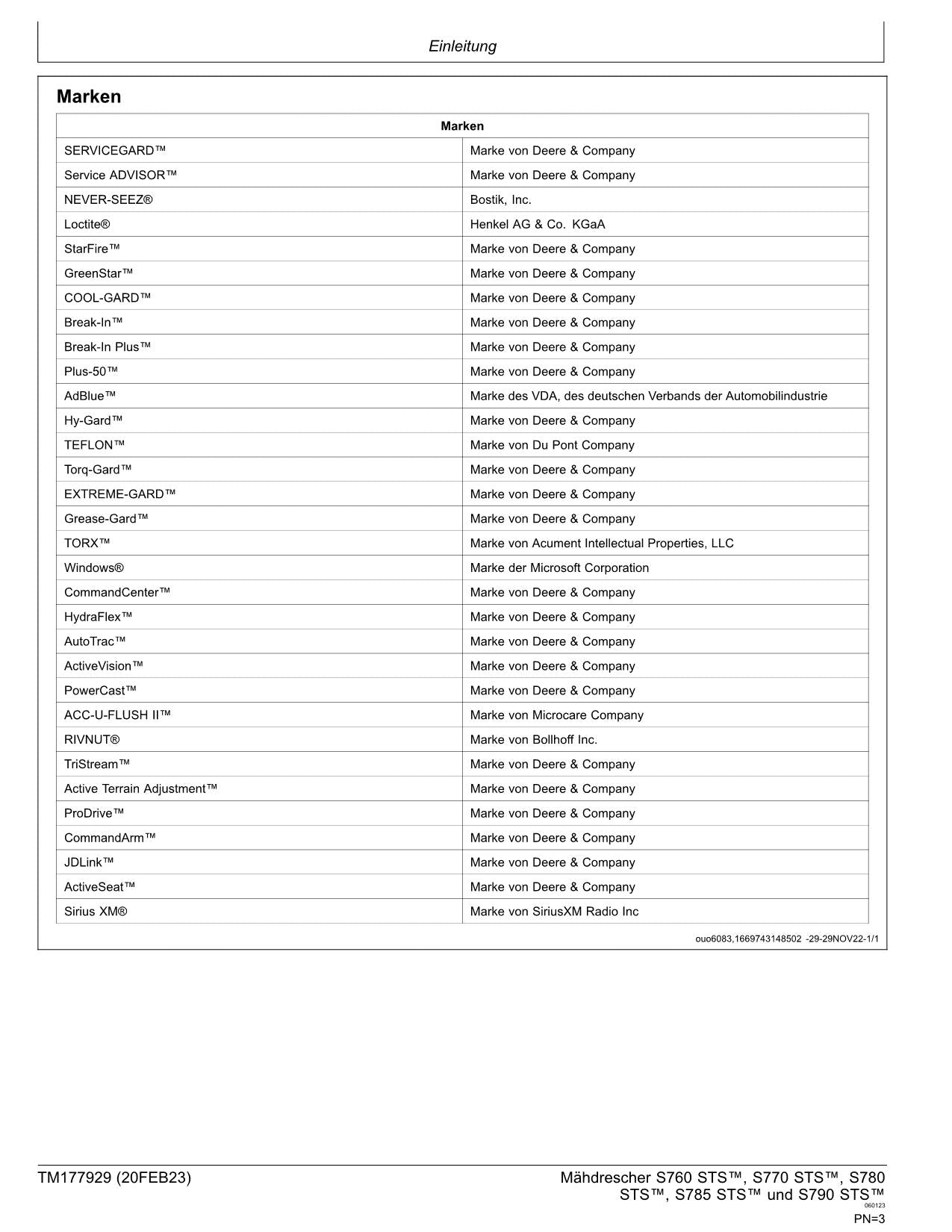 John Deere S785 S760 S780 S770 S790 Mähdrescher Reparaturhandbuch