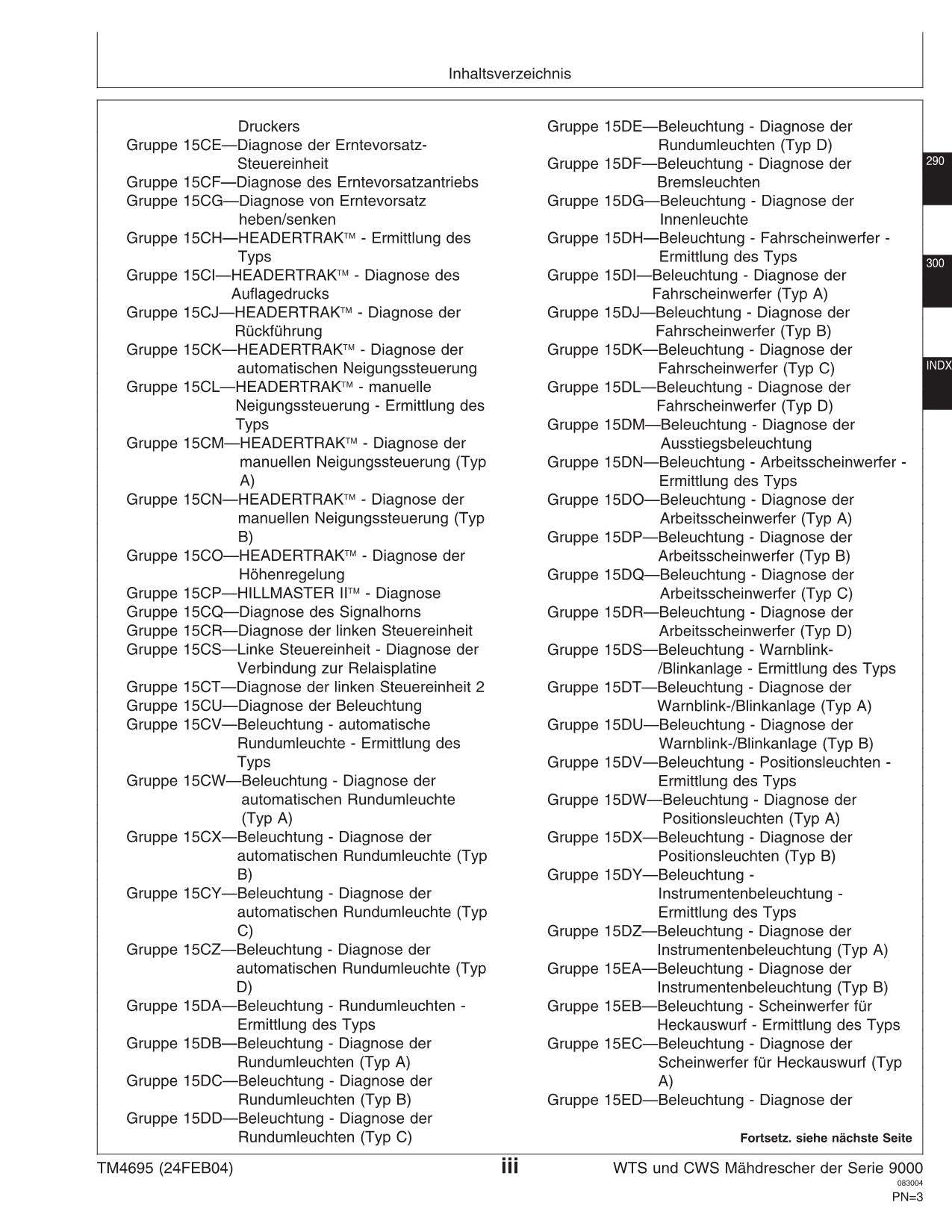 John Deere 9540 9560 9580 9640 9660 9680 mähdrescher diagnose reparaturhandbuch