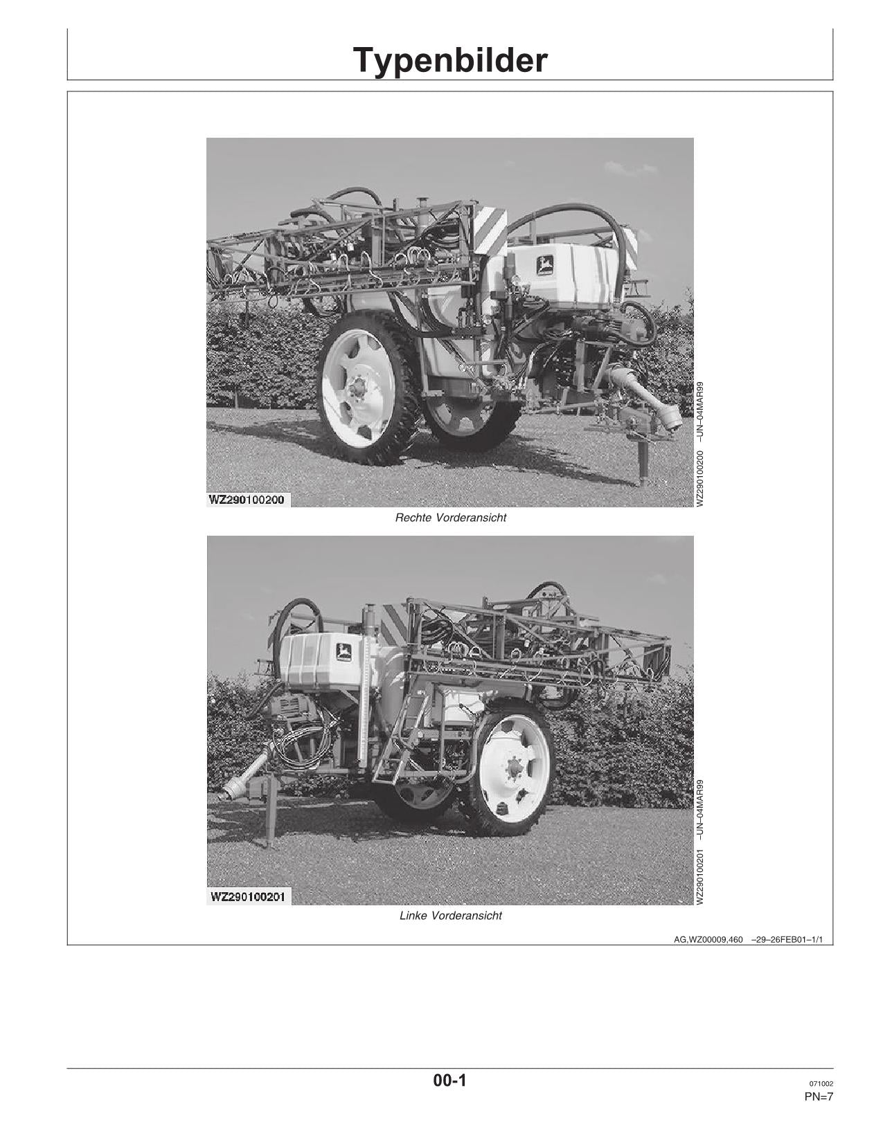 John Deere Aufbaufeldspritzen 632 638 manuel d'instructions