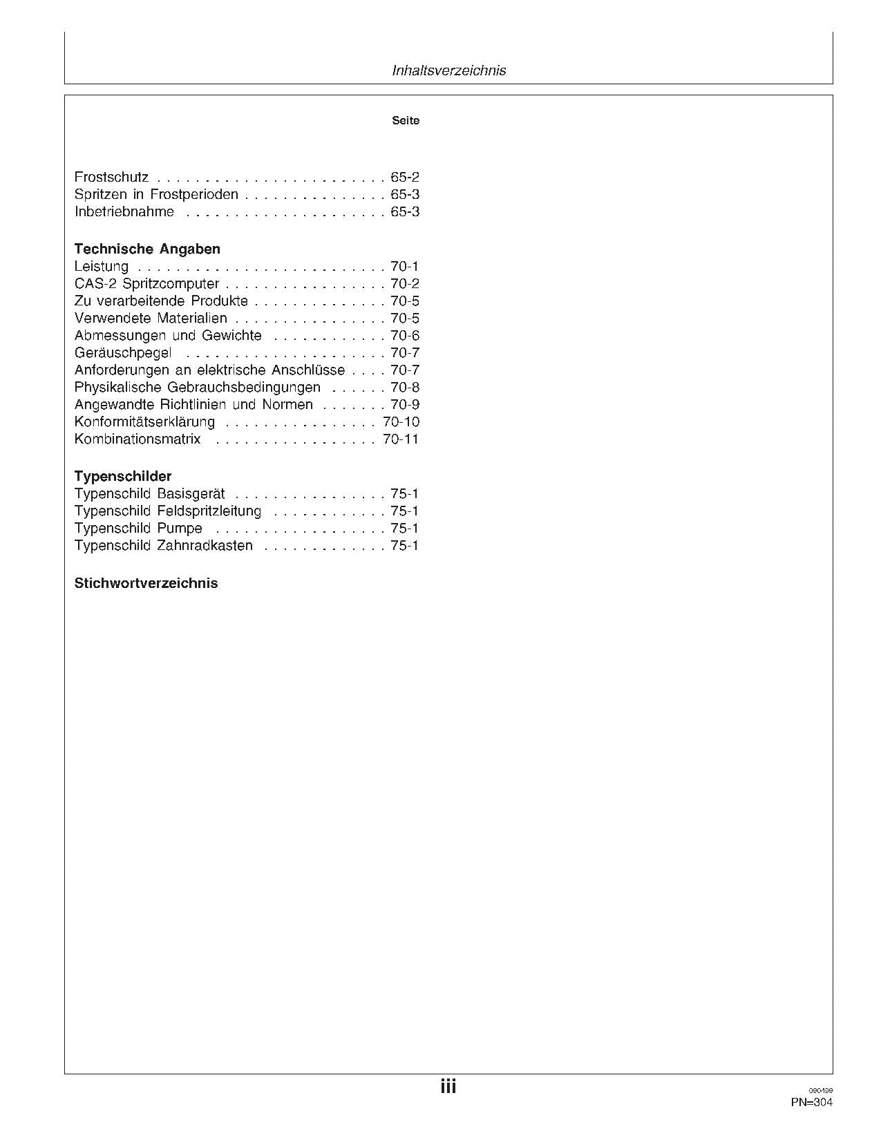 John Deere Anhängefeldspritzen 632TF 638TF betriebsanleitung