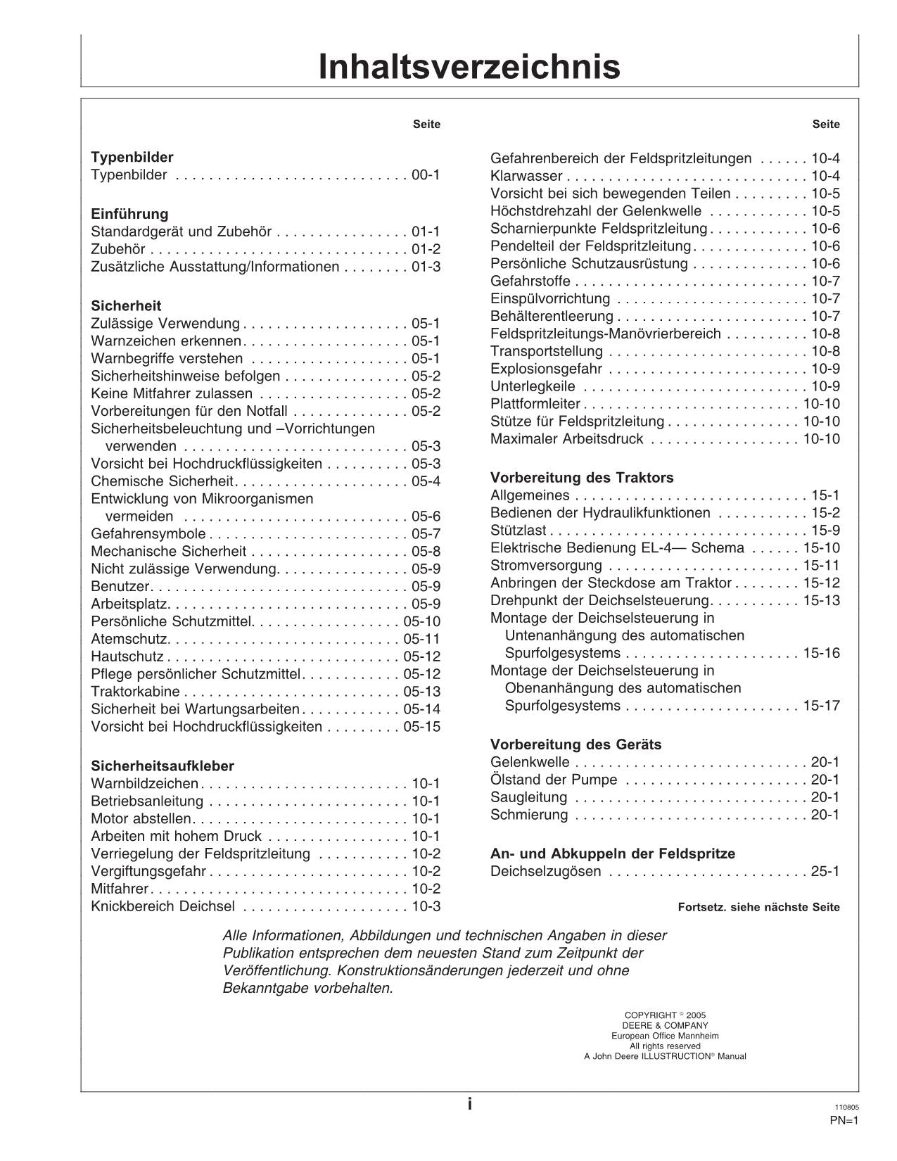 John Deere Anhängefeldspritzen 724 732 740 manuel d'utilisation