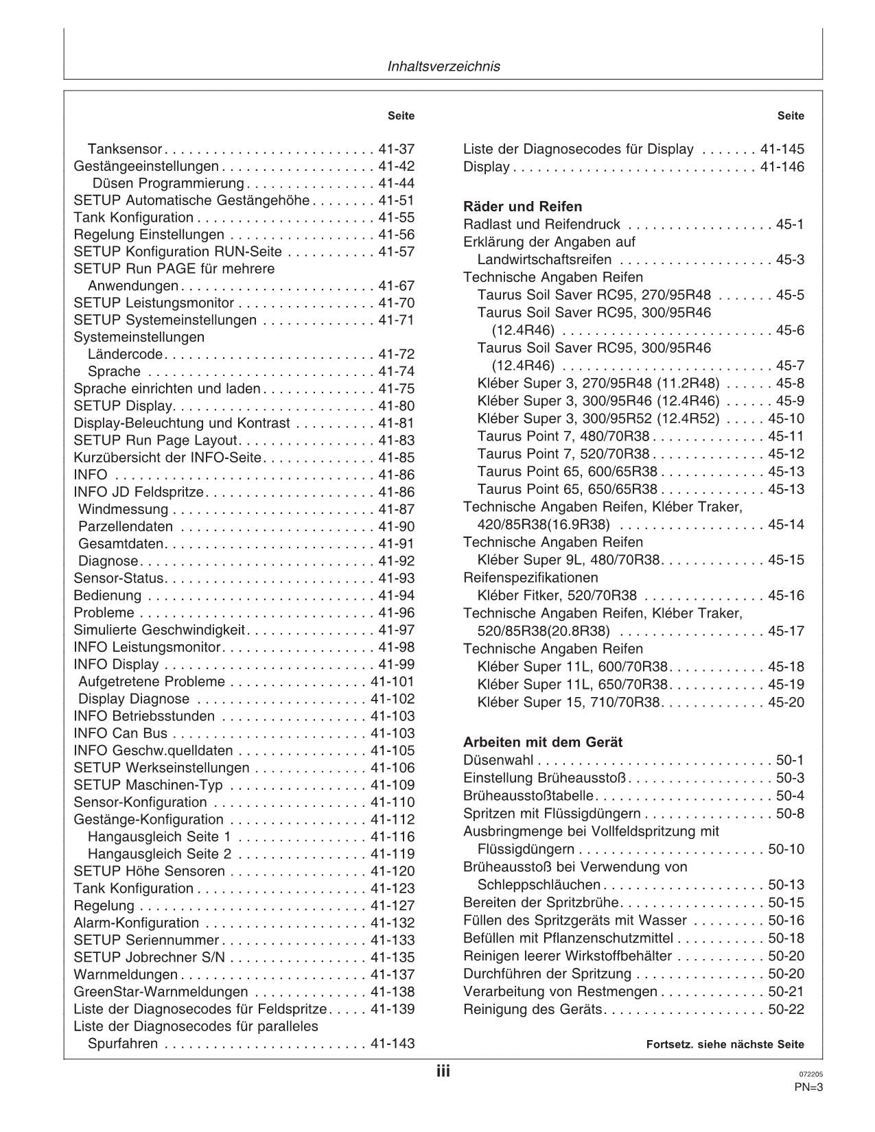 John Deere Anhängefeldspritze 824 832 840 EHC-2-Regeleinheit betriebsanleitung