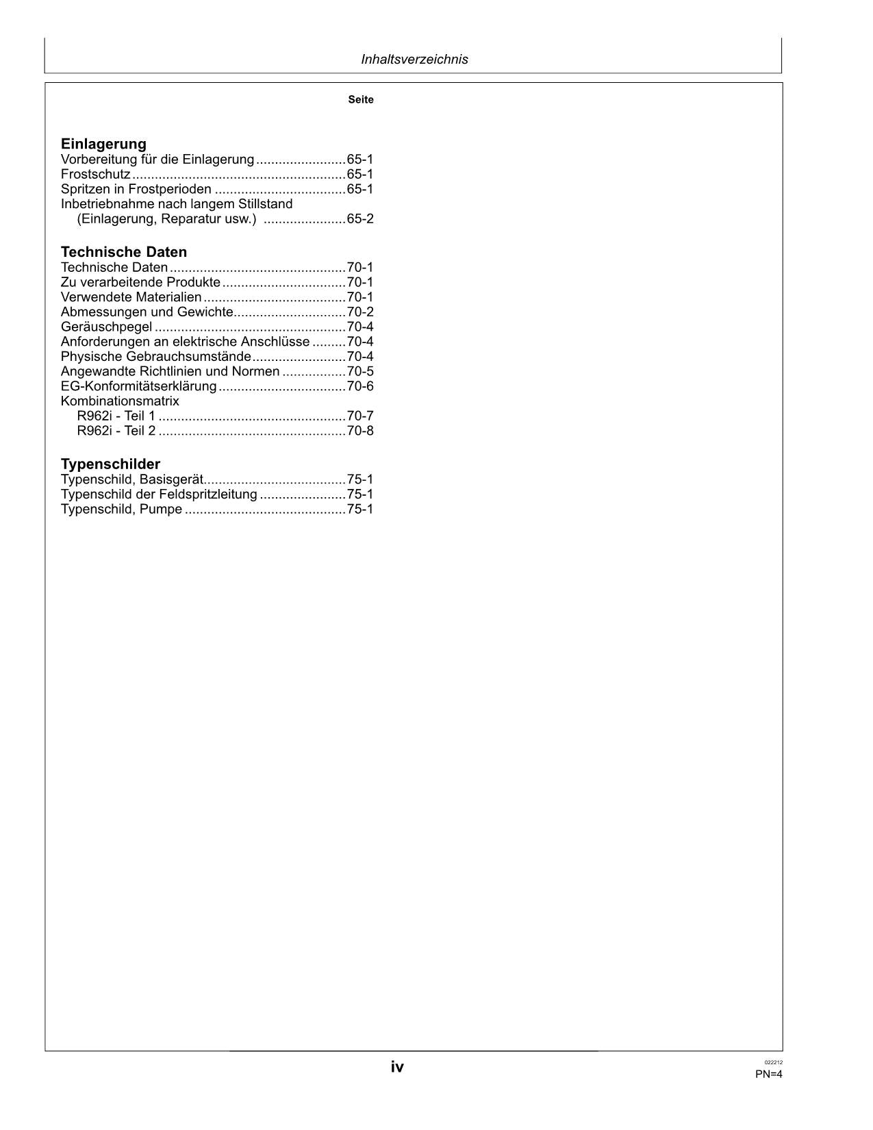 John Deere Anhängefeldspritze R962i MFC Betriebsanleitung