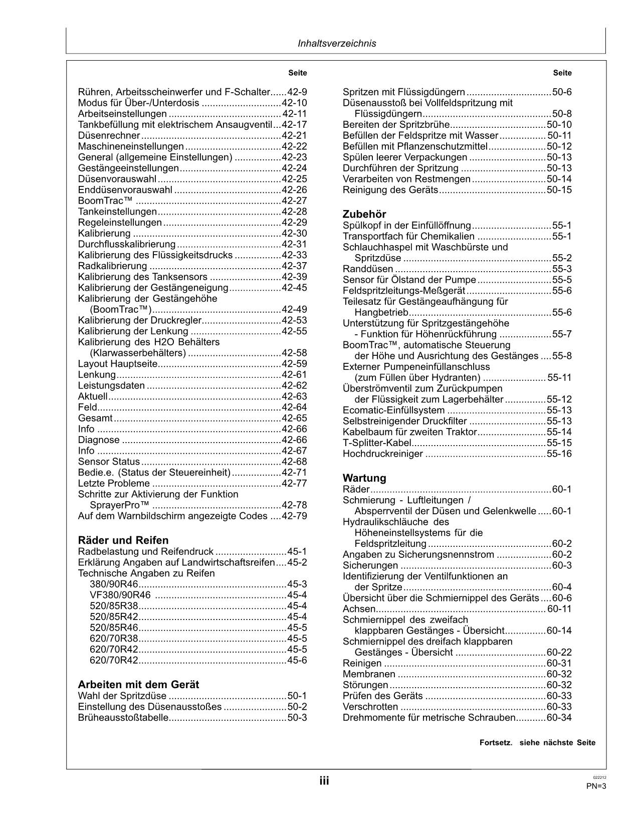 Manuel d'utilisation John Deere Anhängefeldspritze R962i MFC