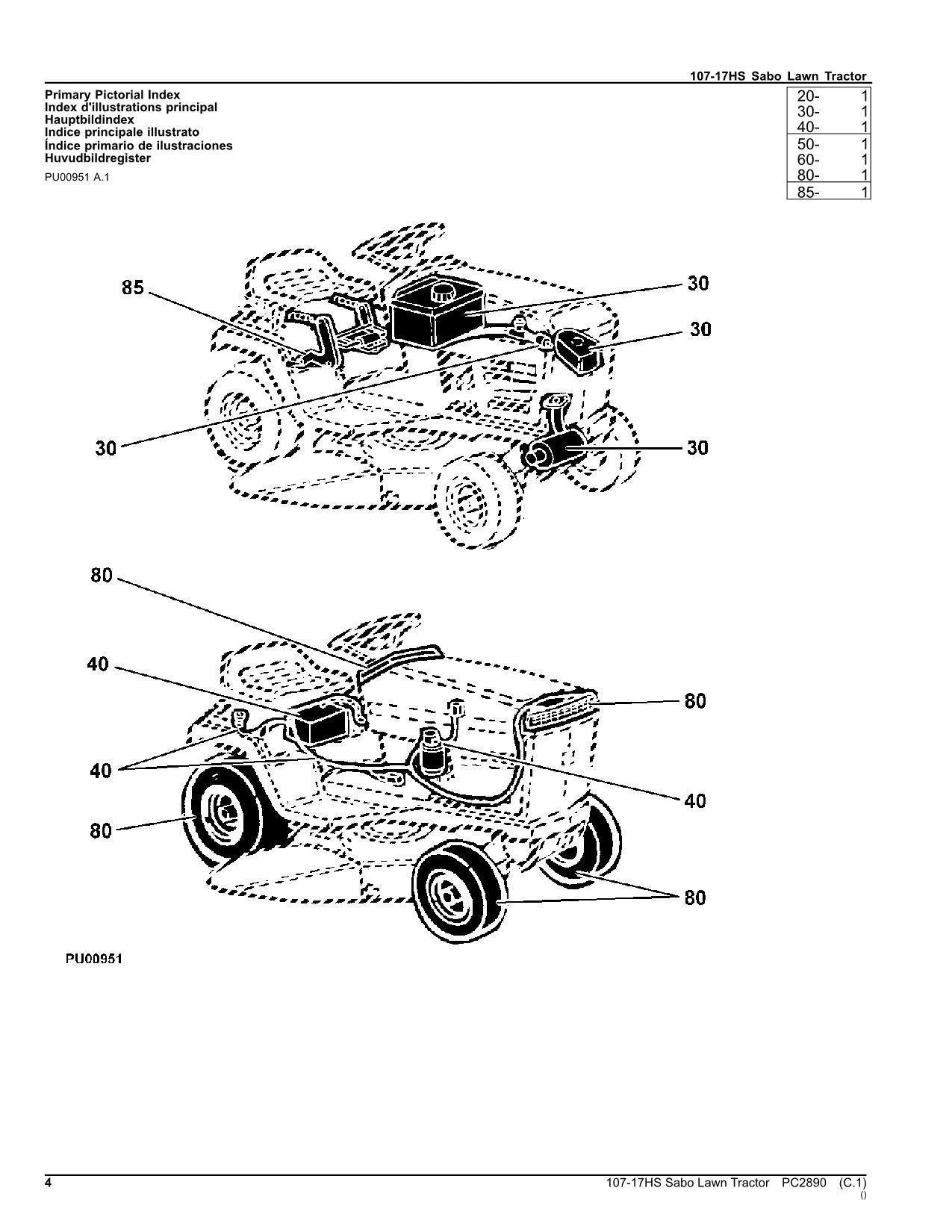 MANUEL DU CATALOGUE DES PIÈCES DU TRACTEUR JOHN DEERE 107-17HS