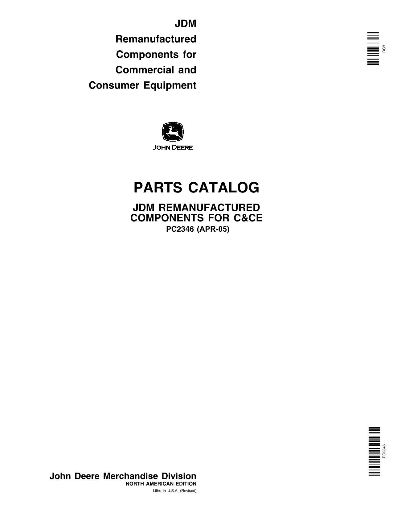 JOHN DEERE 1450 1650 4650 5300 5400 5500N 8450 TRACTOR PARTS CATALOG MANUAL