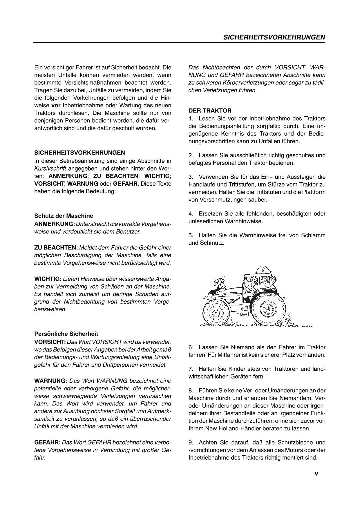 Manuel d'instructions pour tracteur New Holland TS90 TS100 TS110 TS115 #1