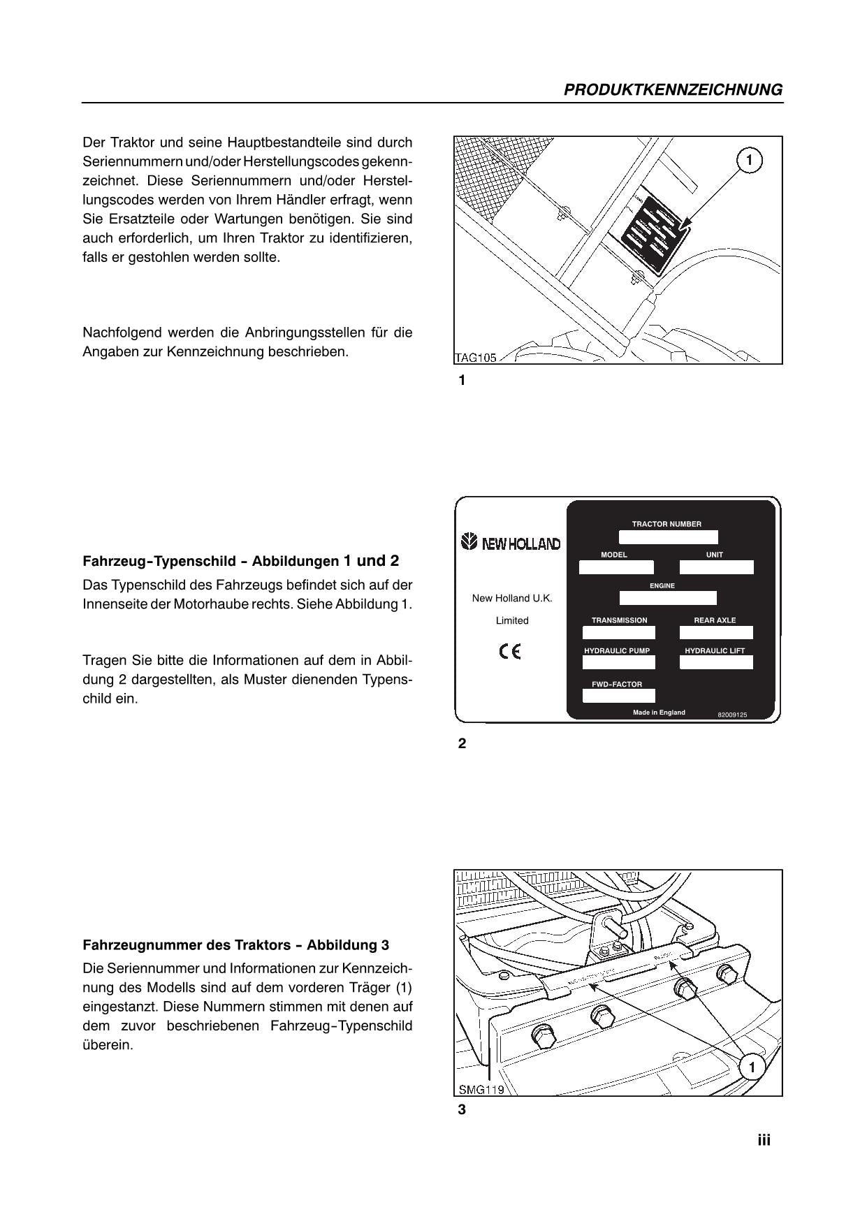 Manuel d'instructions pour tracteur New Holland TS90 TS100 TS110 TS115 #1