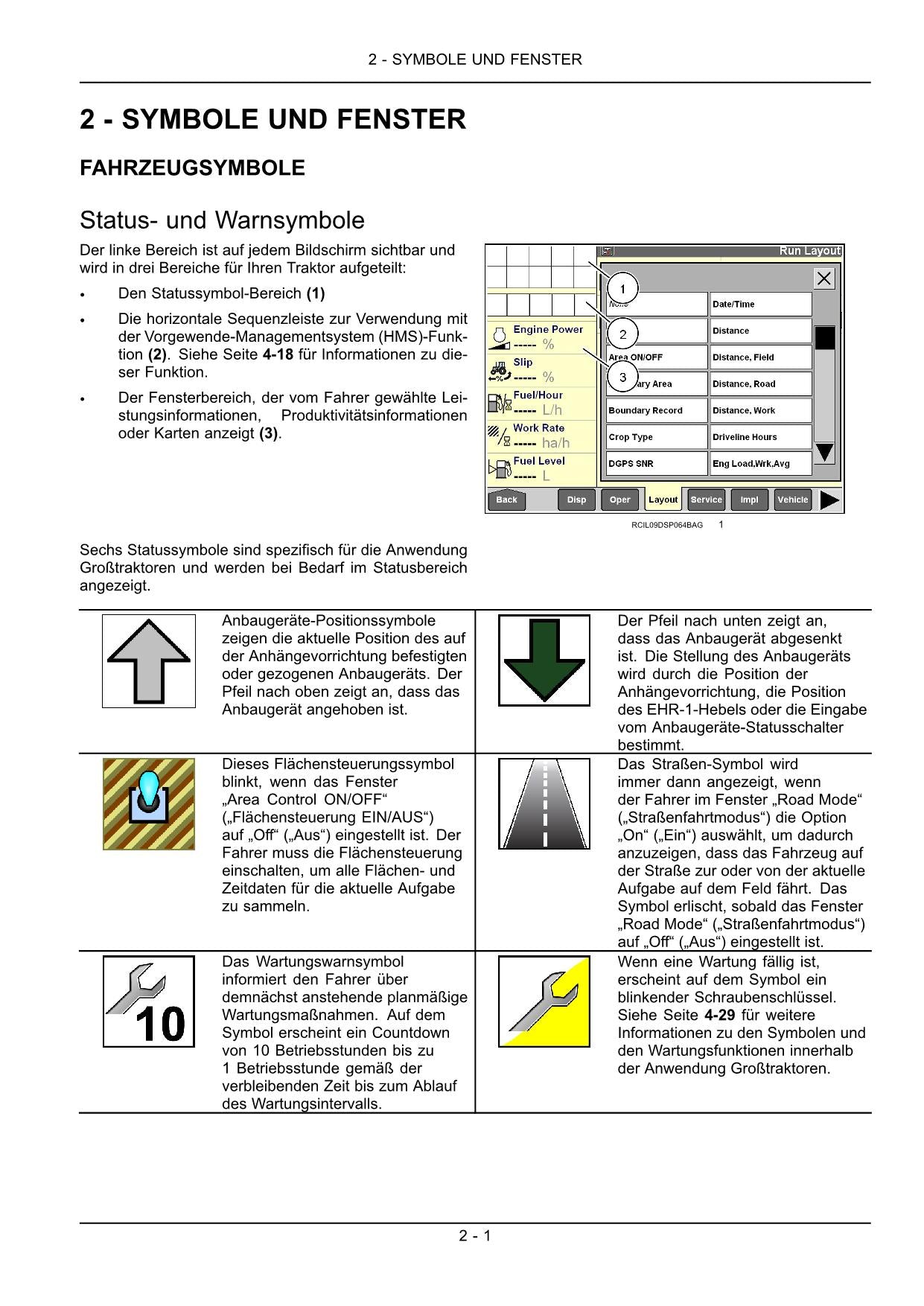 Manuel d'instructions pour tracteur New Holland PLM FIELD PERFOMER V26 LARGE