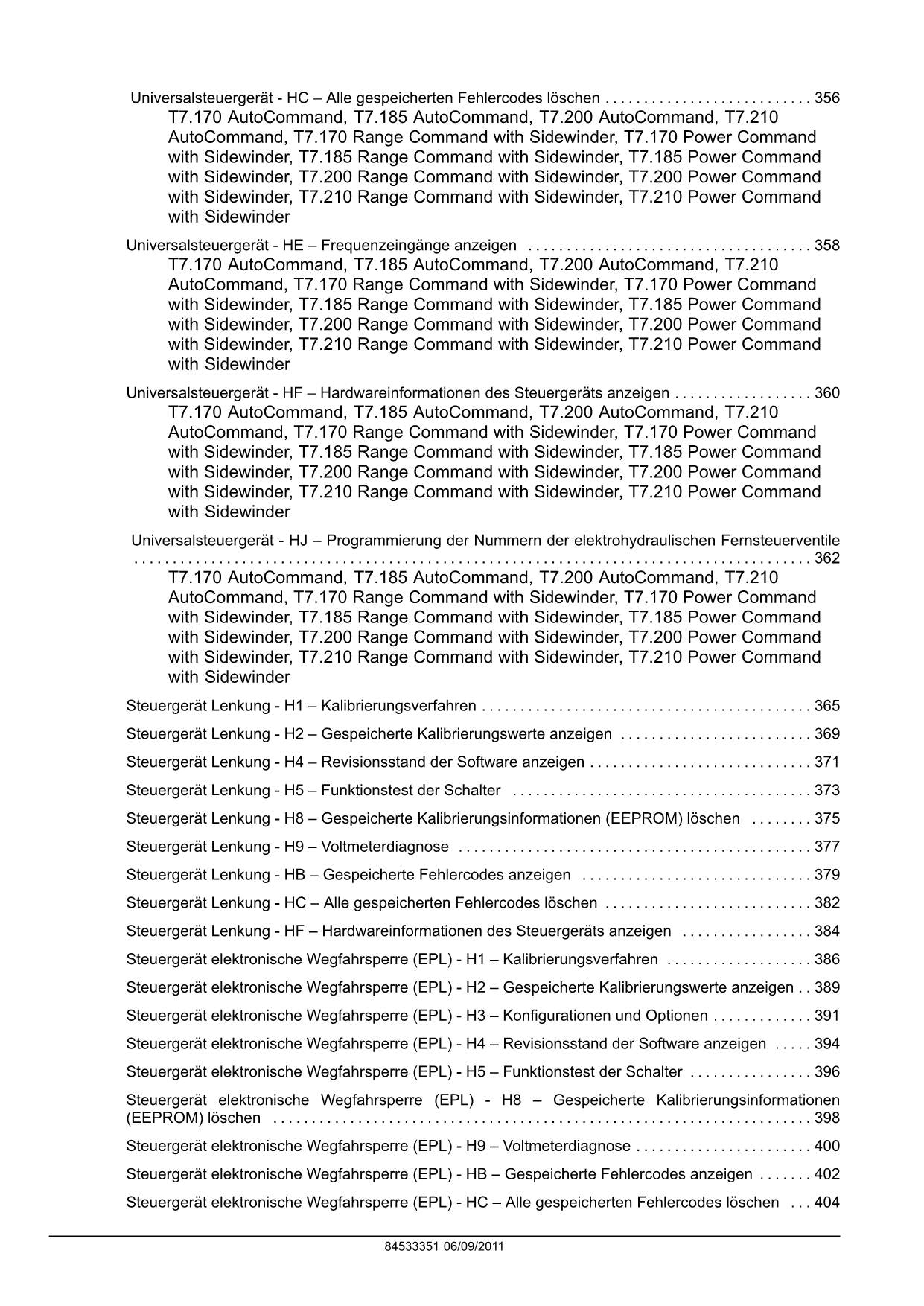 New Holland T7.170 T7.185 T7.200 T7.210 manuel d'instructions pour tracteur 84533351